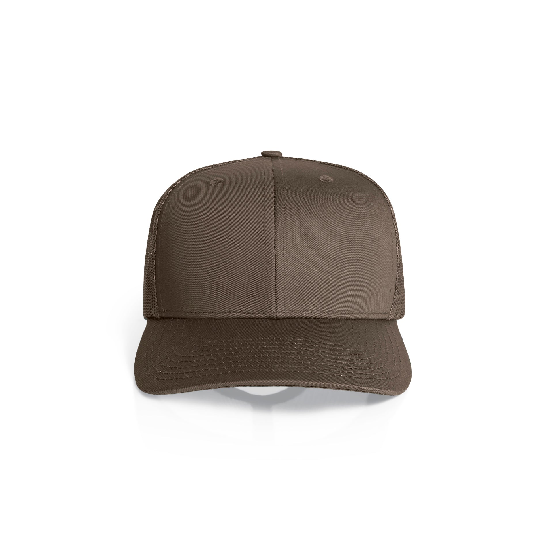 Ascolour Mesh Trucker Cap 1190 Mesh Trucker Cap Walnut Front - Custom Printed - Print Blanc