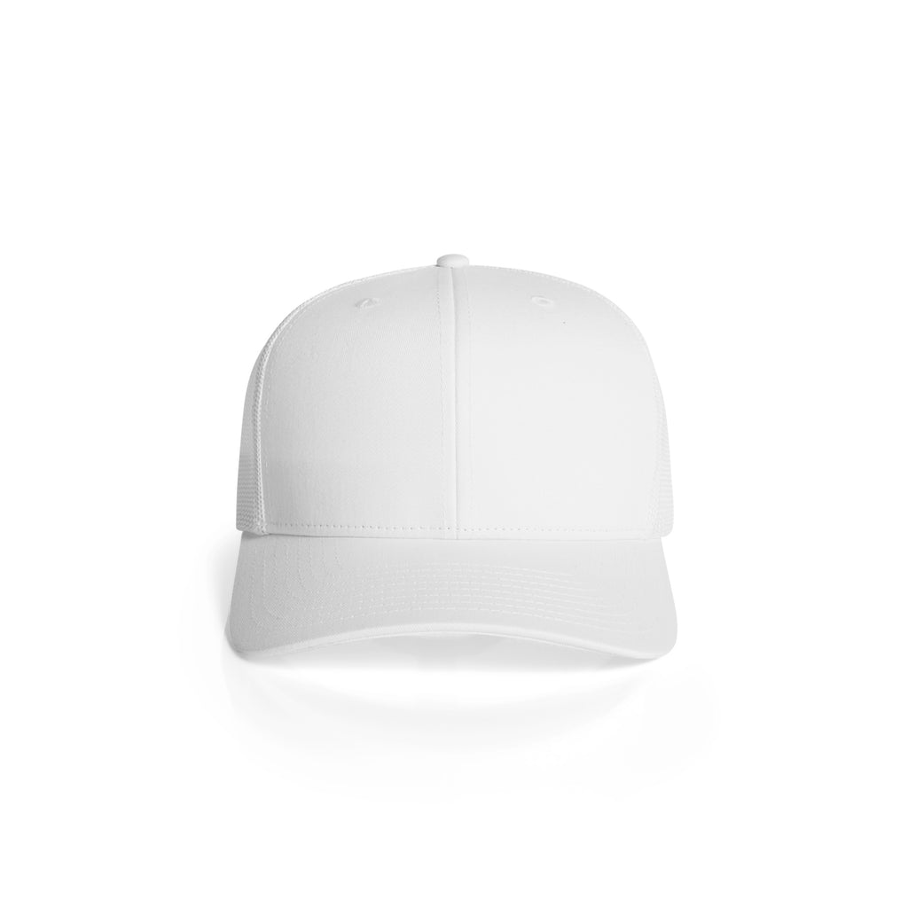 Ascolour Mesh Trucker Cap 1190 Mesh Trucker Cap White Front - Custom Printed - Print Blanc