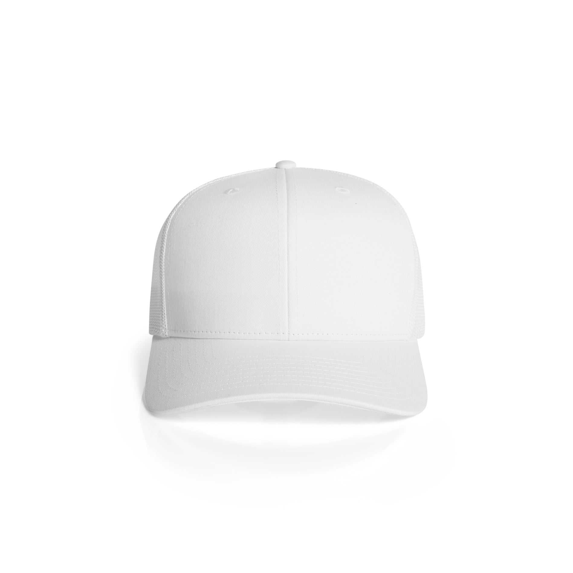 Ascolour Mesh Trucker Cap 1190 Mesh Trucker Cap White Front - Custom Printed - Print Blanc