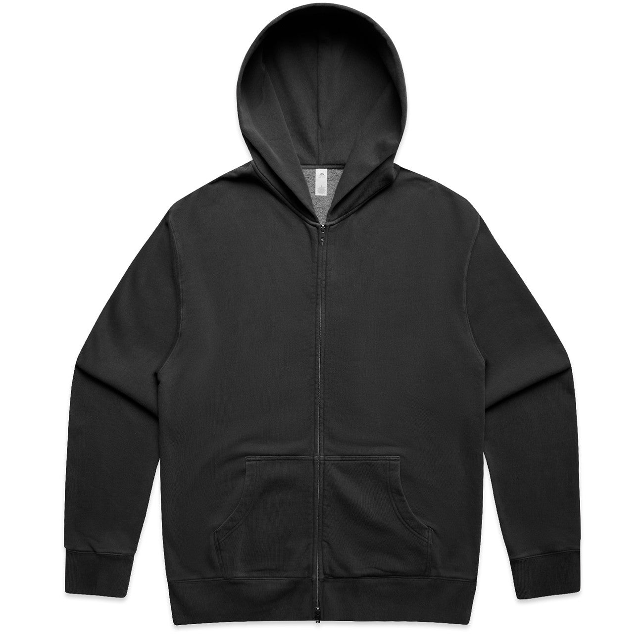 AS Colour Relax Faded Zip Hood 5170 - Faded Black Thumb Front - Custom Printed - Print Blanc
