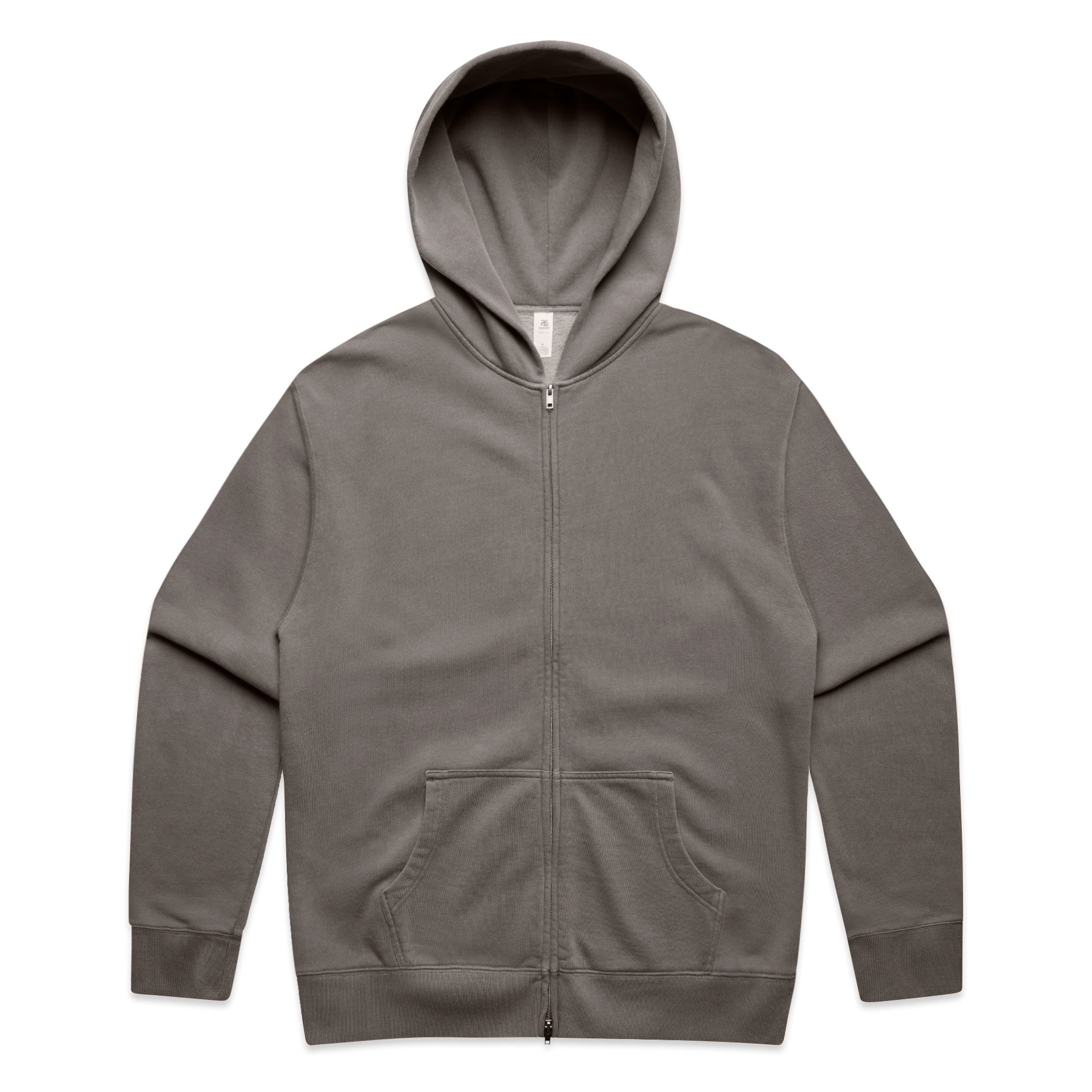 AS Colour Relax Faded Zip Hood 5170 - Faded Grey Front - Custom Printed - Print Blanc