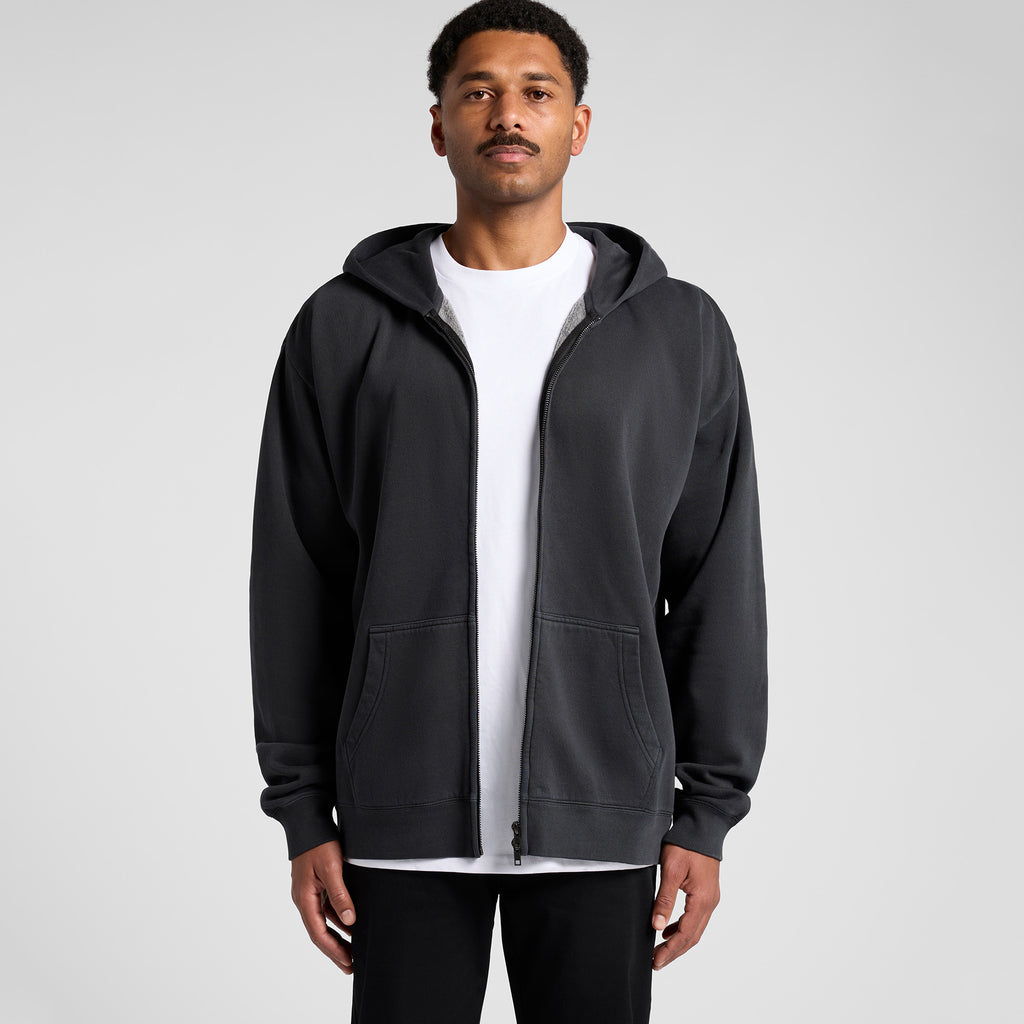 AS Colour Relax Faded Zip Hood 5170 - Main Main - Custom Printed - Print Blanc