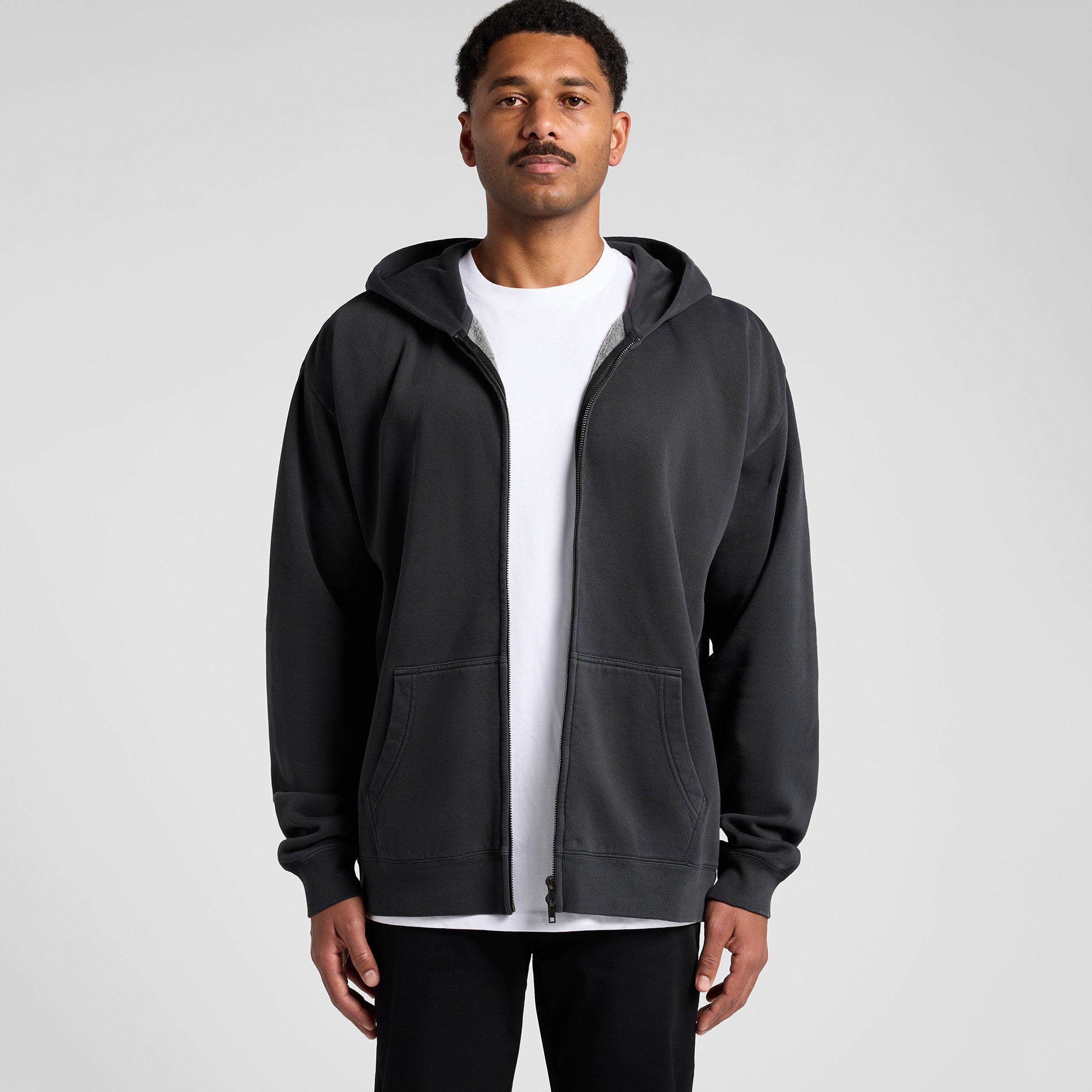 AS Colour Relax Faded Zip Hood 5170 - Main Main - Custom Printed - Print Blanc