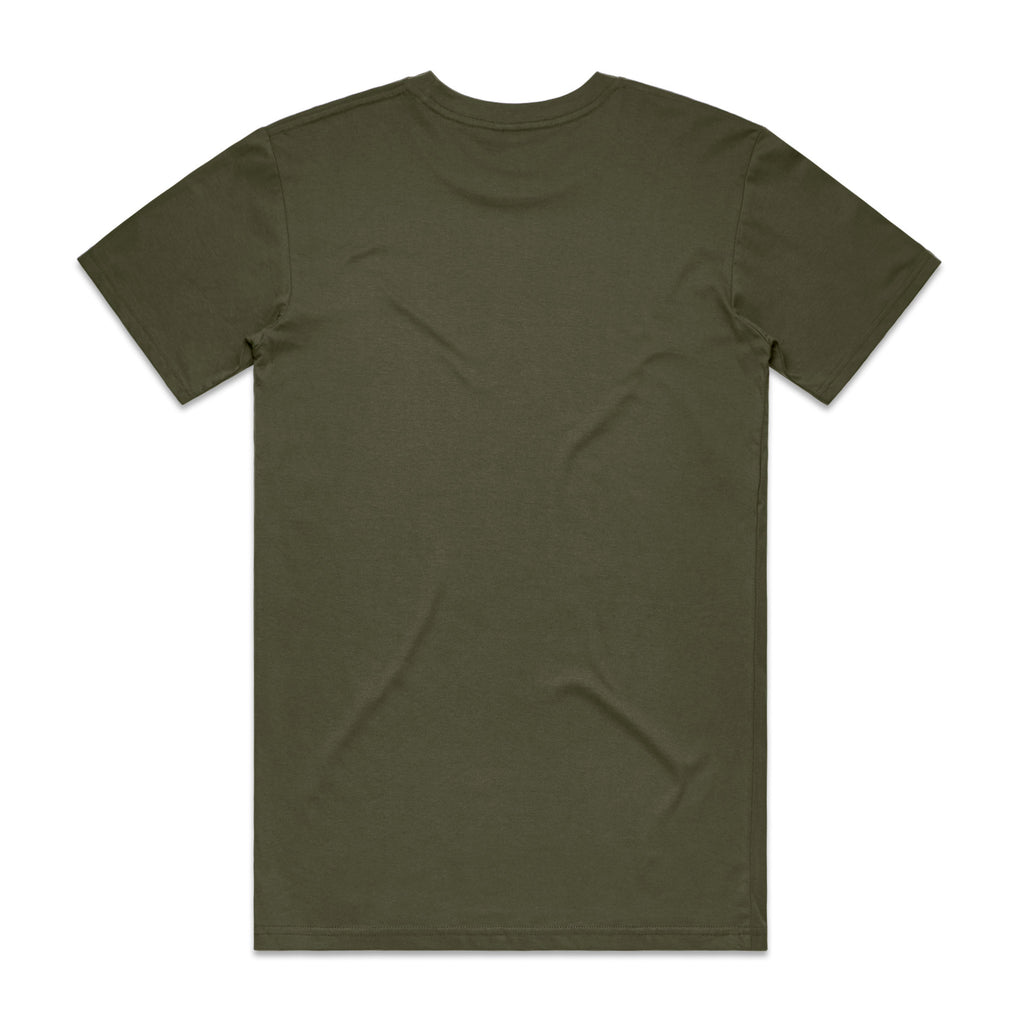 AS Colour Staple Tee 5001 - Army Back - Custom Printed - Print Blanc