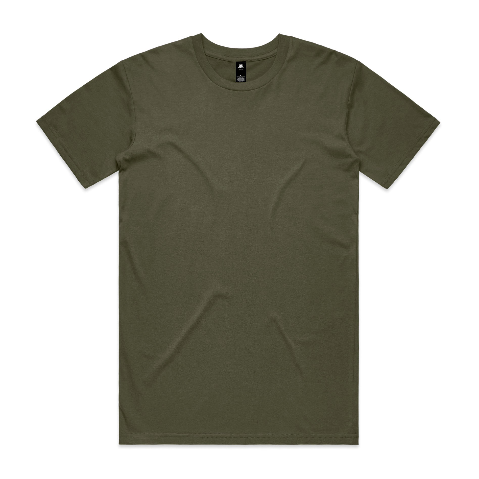 AS Colour Staple Tee 5001 - Army Front - Custom Printed - Print Blanc