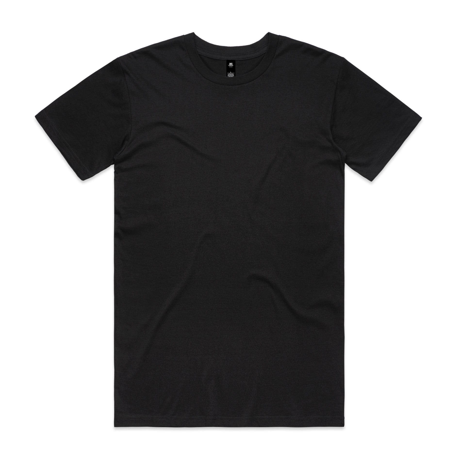 AS Colour Staple Tee 5001 - Black Front - Custom Printed - Print Blanc