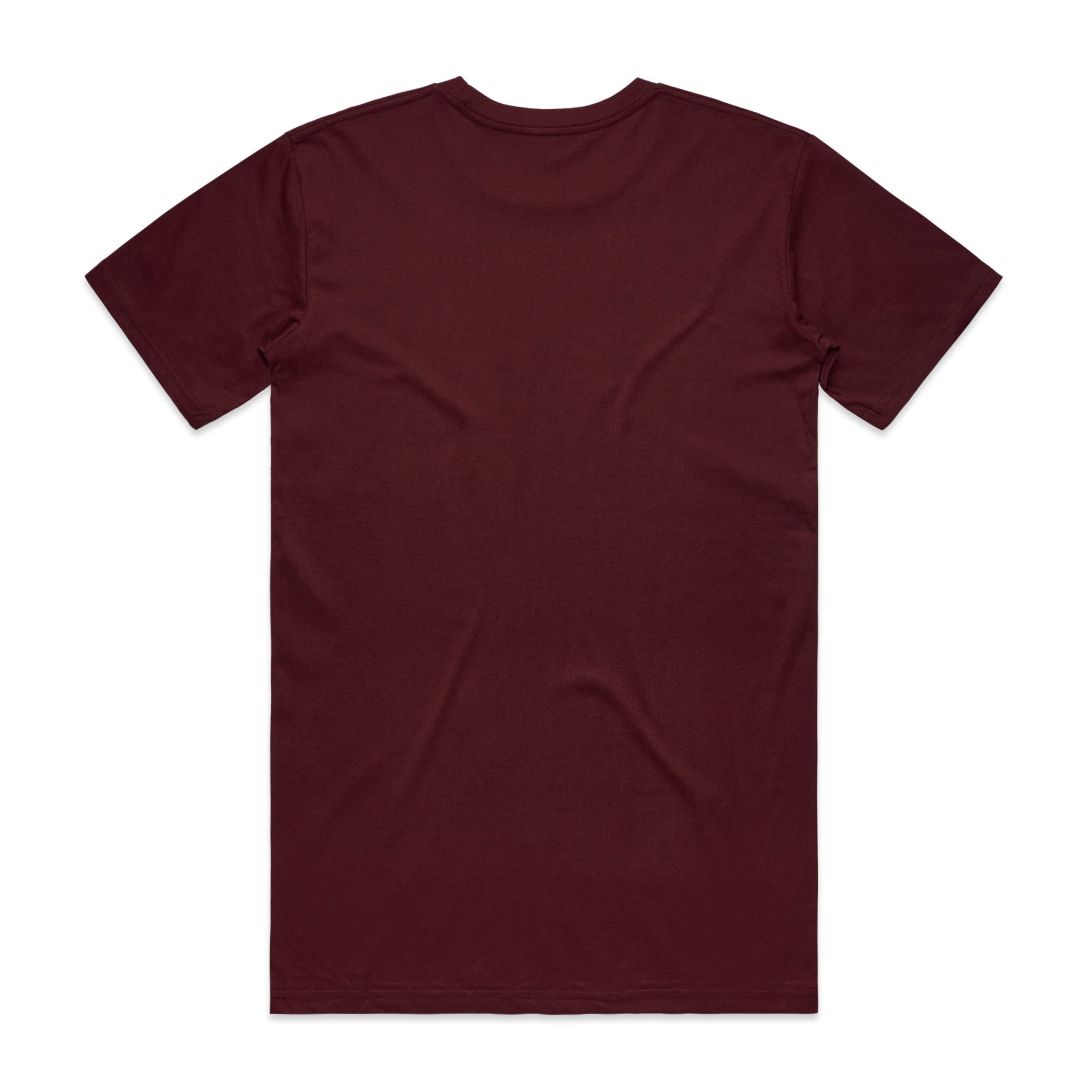 AS Colour Staple Tee 5001 - Burgundy Back - Custom Printed - Print Blanc