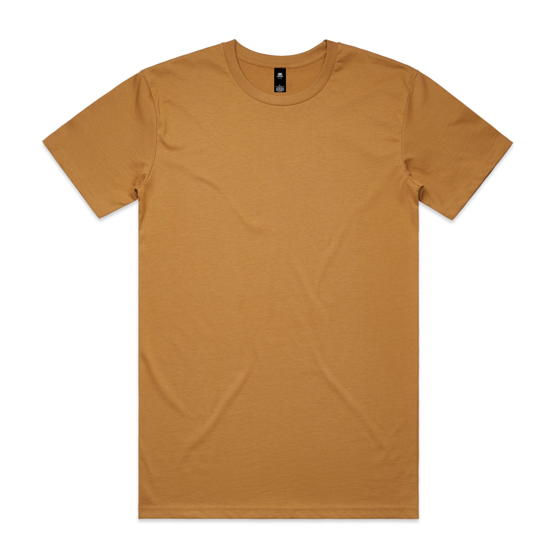 AS Colour Staple Tee 5001 - Camel Front - Custom Printed - Print Blanc