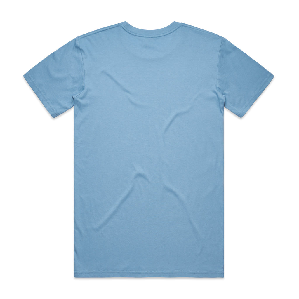 AS Colour Staple Tee 5001 - Carolina Blue Back - Custom Printed - Print Blanc
