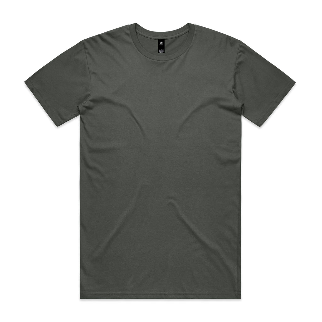 AS Colour Staple Tee 5001 - Charcoal Front - Custom Printed - Print Blanc