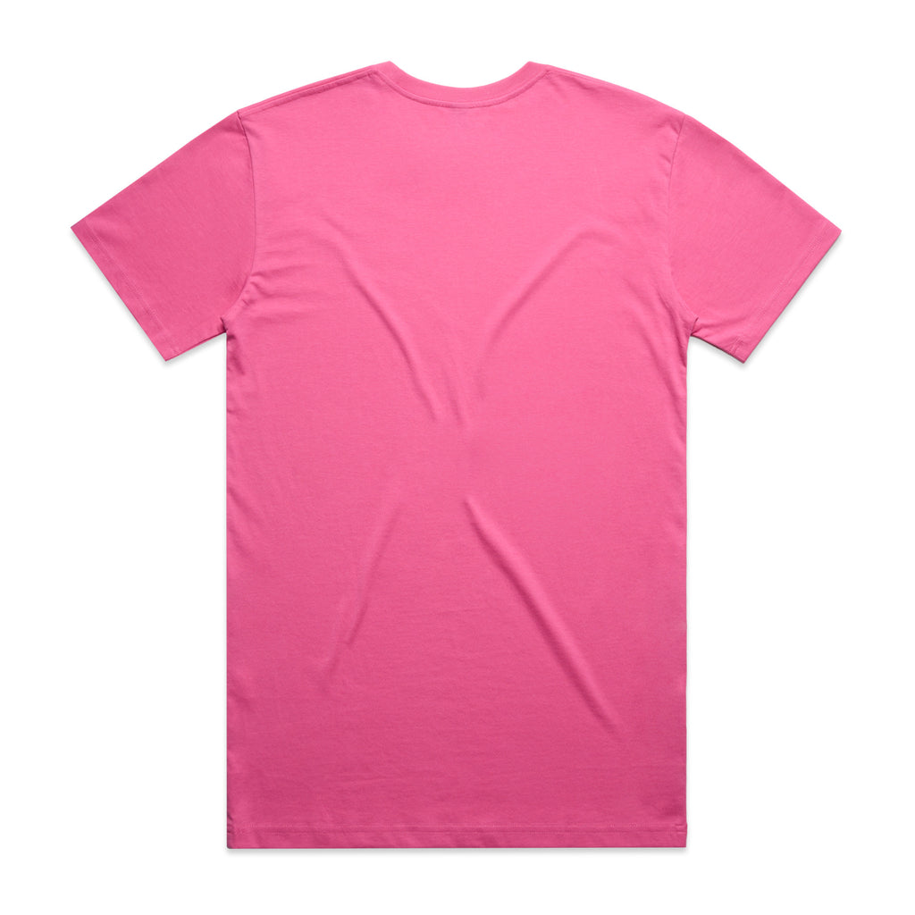 AS Colour Staple Tee 5001 - Charity Pink Back - Custom Printed - Print Blanc