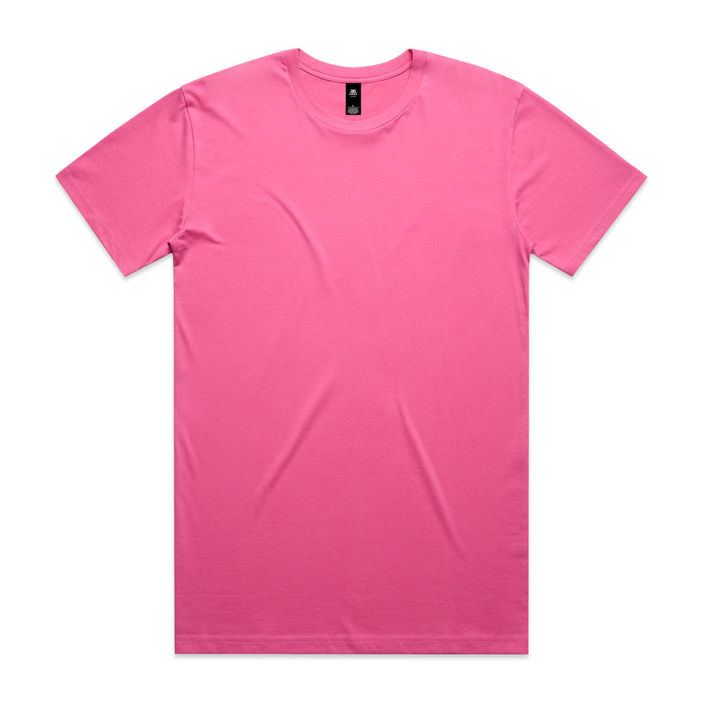 AS Colour Staple Tee 5001 - Charity Pink Front - Custom Printed - Print Blanc