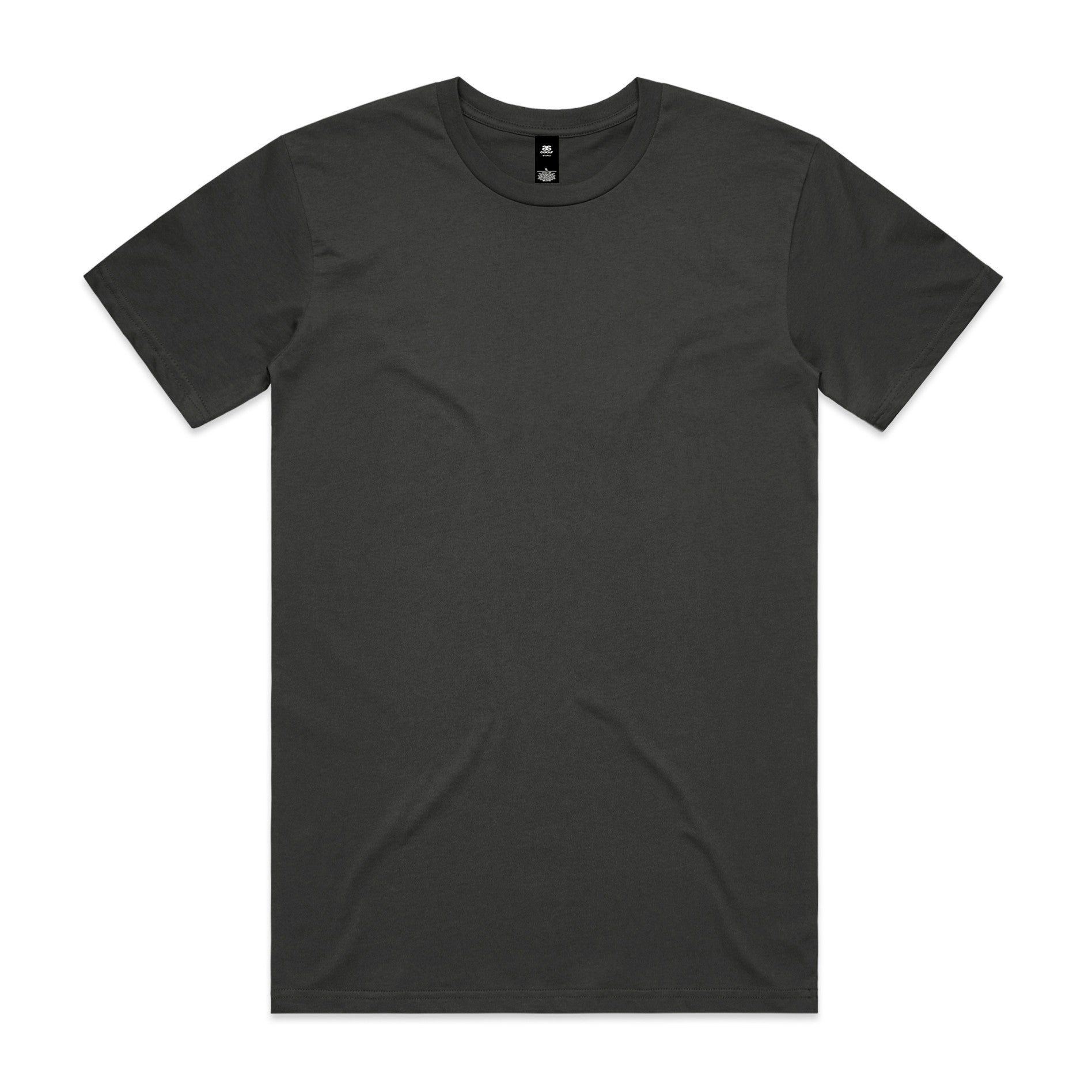 AS Colour Staple Tee 5001 - Coal Front - Custom Printed - Print Blanc