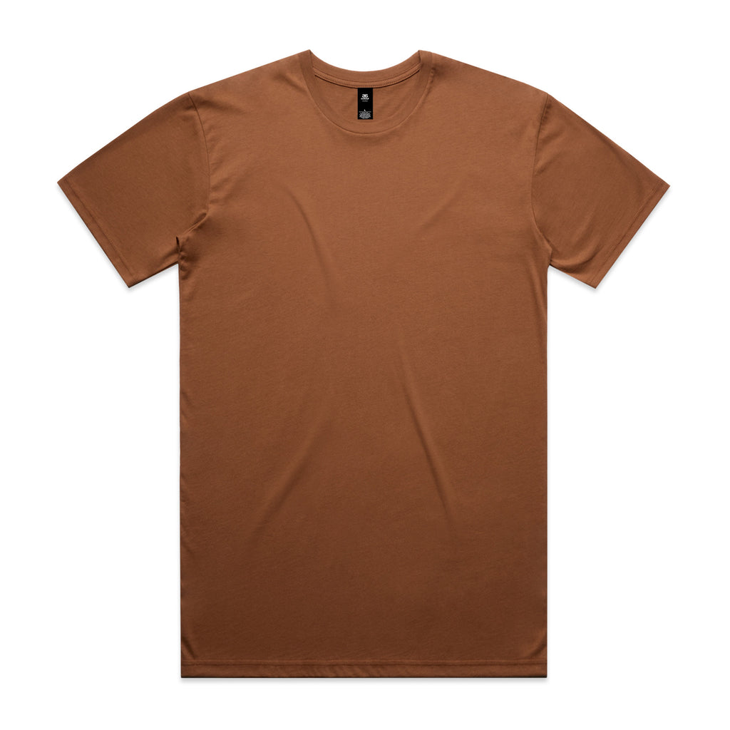 AS Colour Staple Tee 5001 - Cocoa Front - Custom Printed - Print Blanc