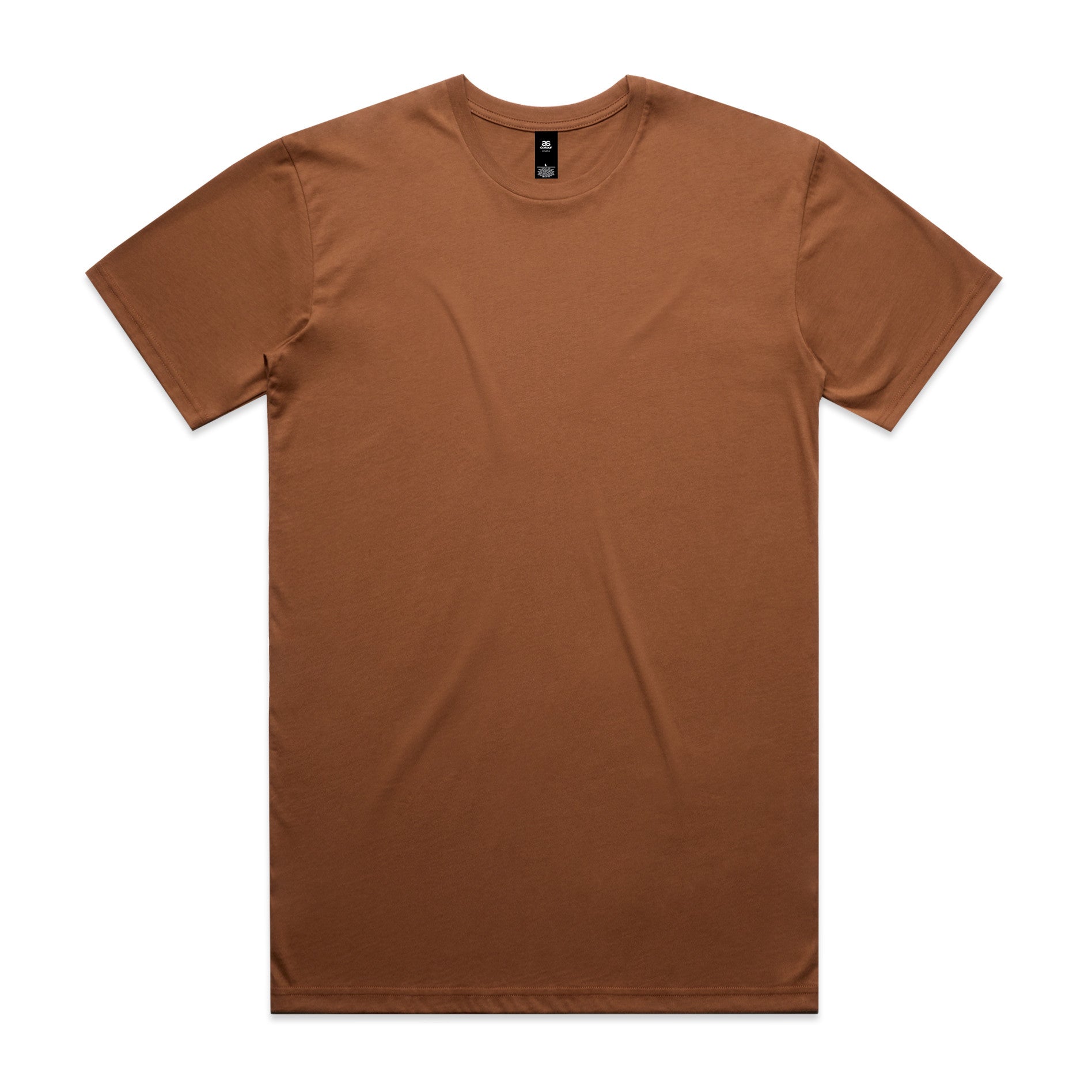 AS Colour Staple Tee 5001 - Cocoa Front - Custom Printed - Print Blanc