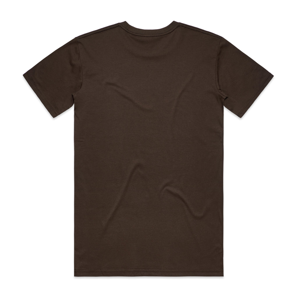 AS Colour Staple Tee 5001 - Dark Chocolate Back - Custom Printed - Print Blanc