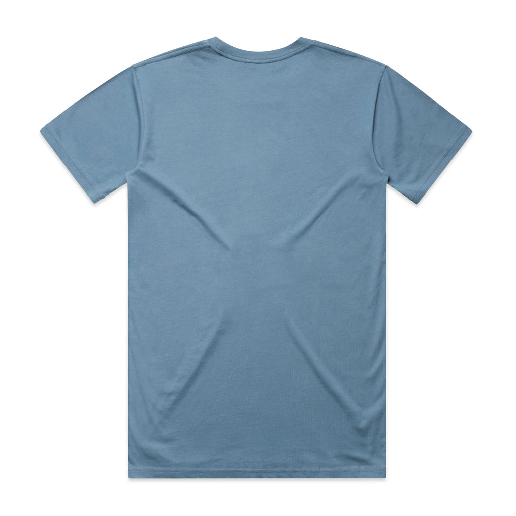 AS Colour Staple Tee 5001 - Fog Blue Back - Custom Printed - Print Blanc