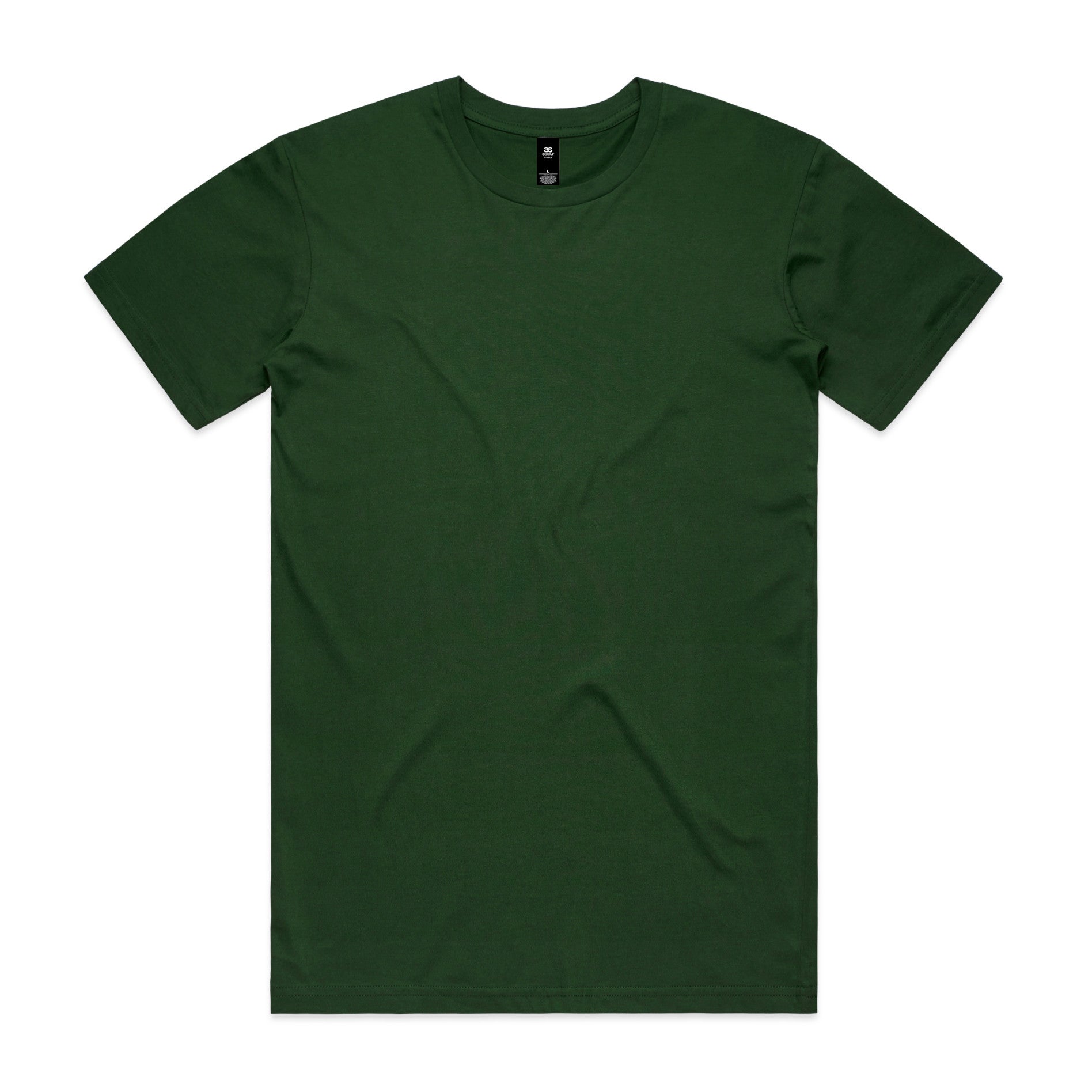 AS Colour Staple Tee 5001 - Forest Green Front - Custom Printed - Print Blanc