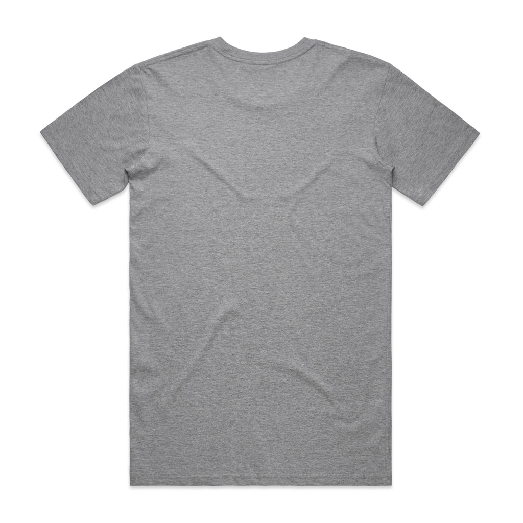 AS Colour Staple Tee 5001 - Grey Marle Back - Custom Printed - Print Blanc