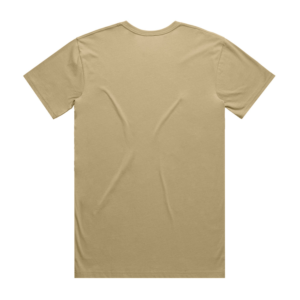 AS Colour Staple Tee 5001 - Khaki Back - Custom Printed - Print Blanc