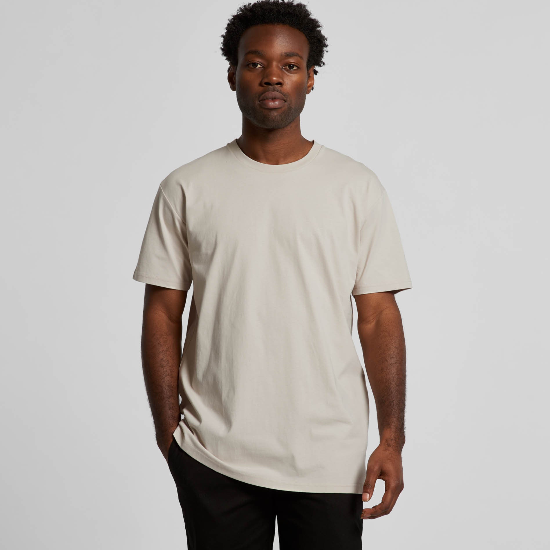 AS Colour Staple Tee 5001 - Main Loose - Custom Printed - Print Blanc
