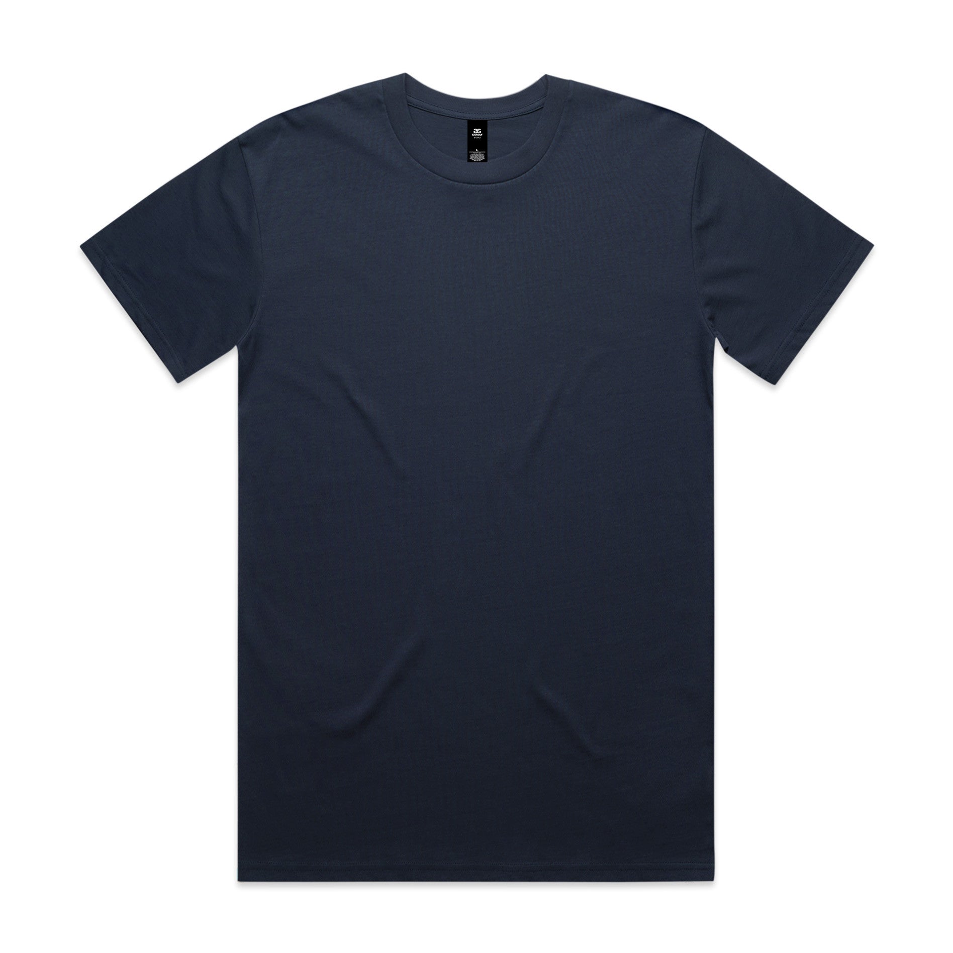 AS Colour Staple Tee 5001 - Midnight Blue Front - Custom Printed - Print Blanc
