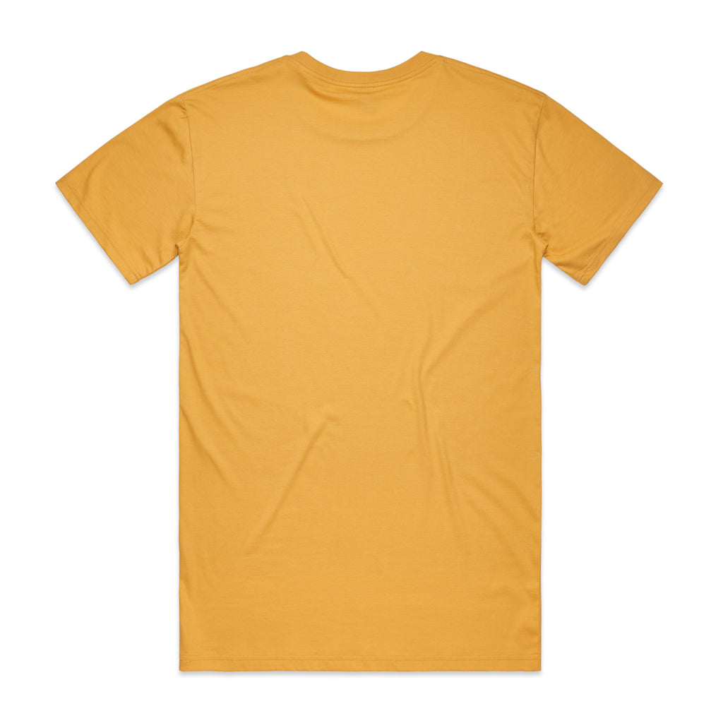 AS Colour Staple Tee 5001 - Mustard Back - Custom Printed - Print Blanc