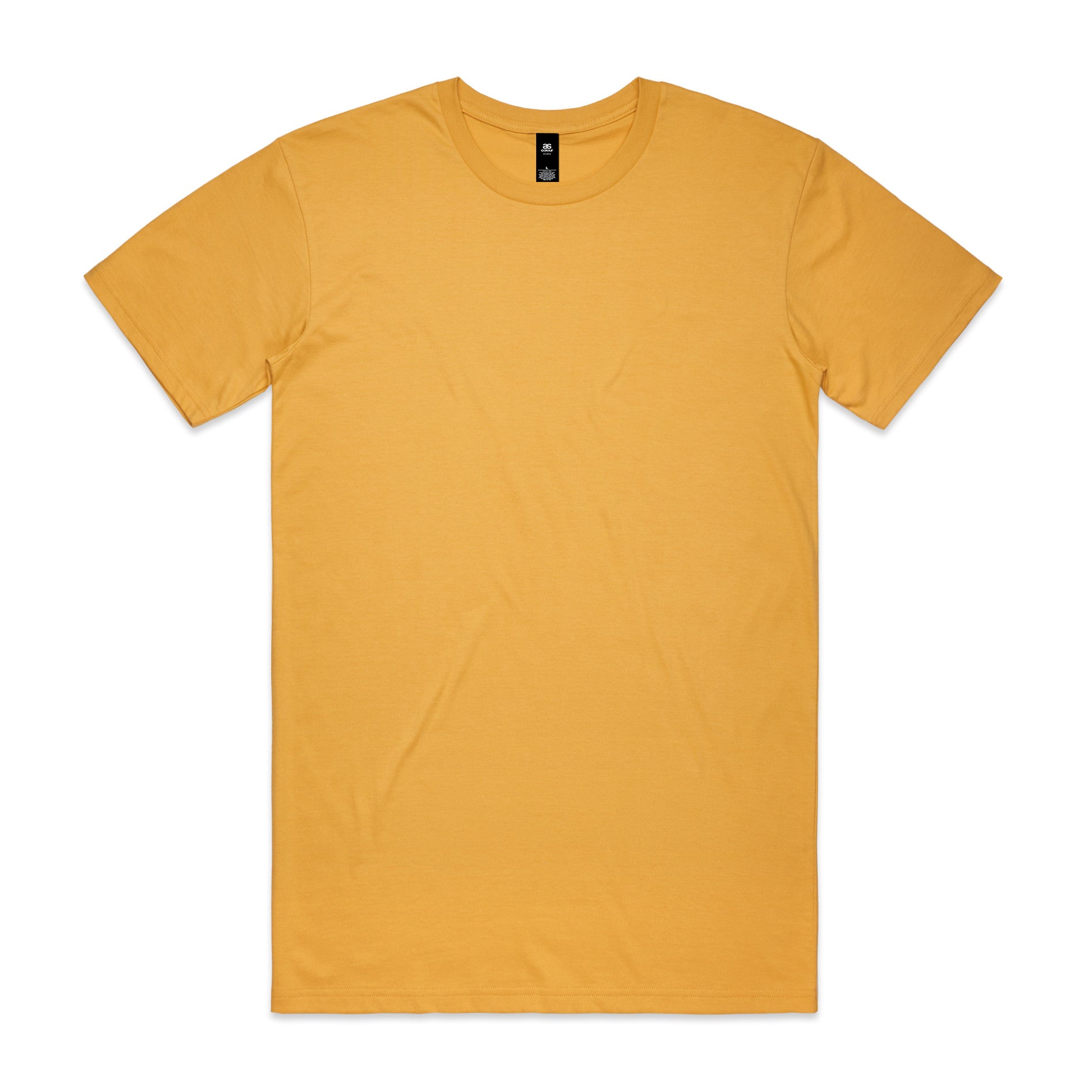 AS Colour Staple Tee 5001 - Mustard Front - Custom Printed - Print Blanc