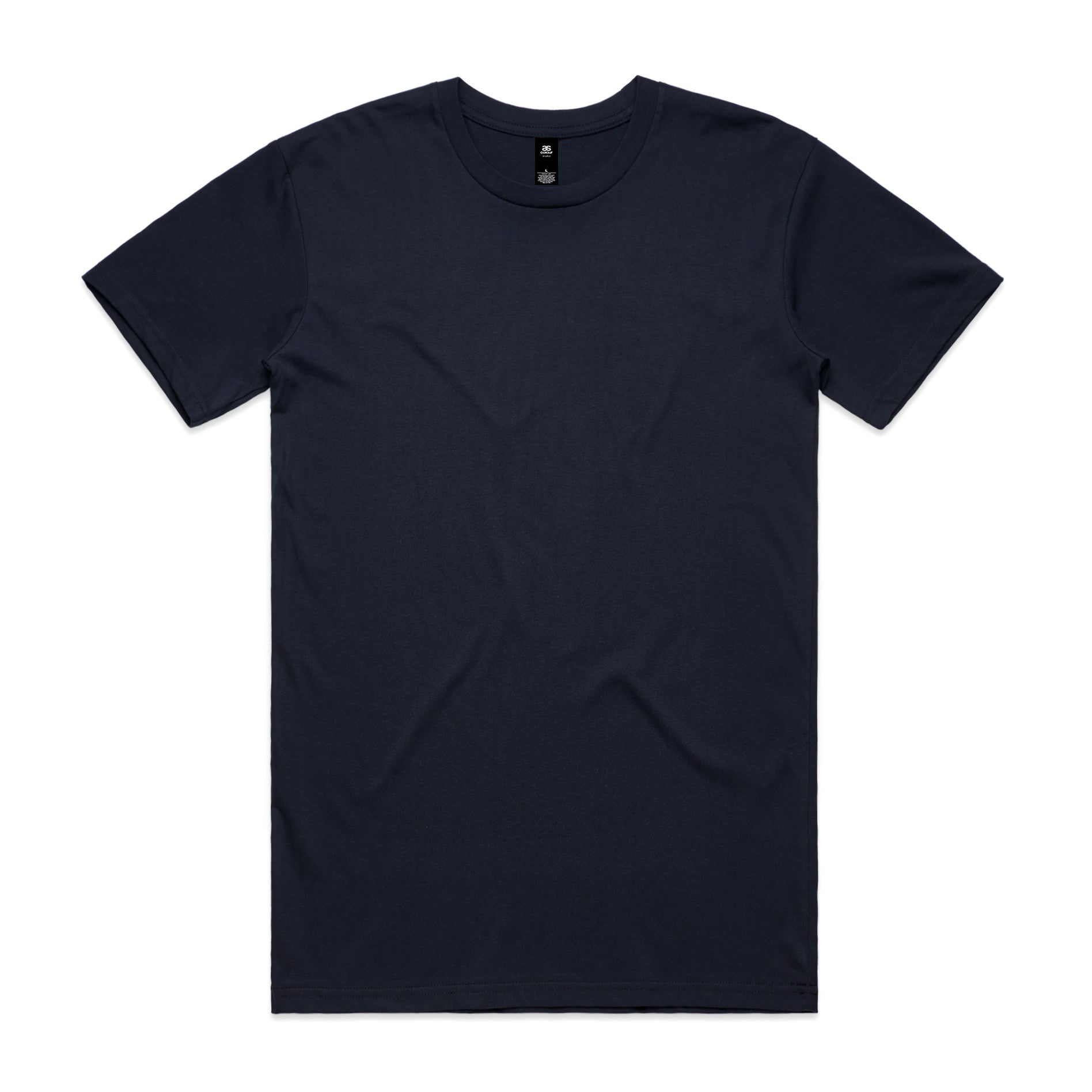 AS Colour Staple Tee 5001 - Navy Front - Custom Printed - Print Blanc