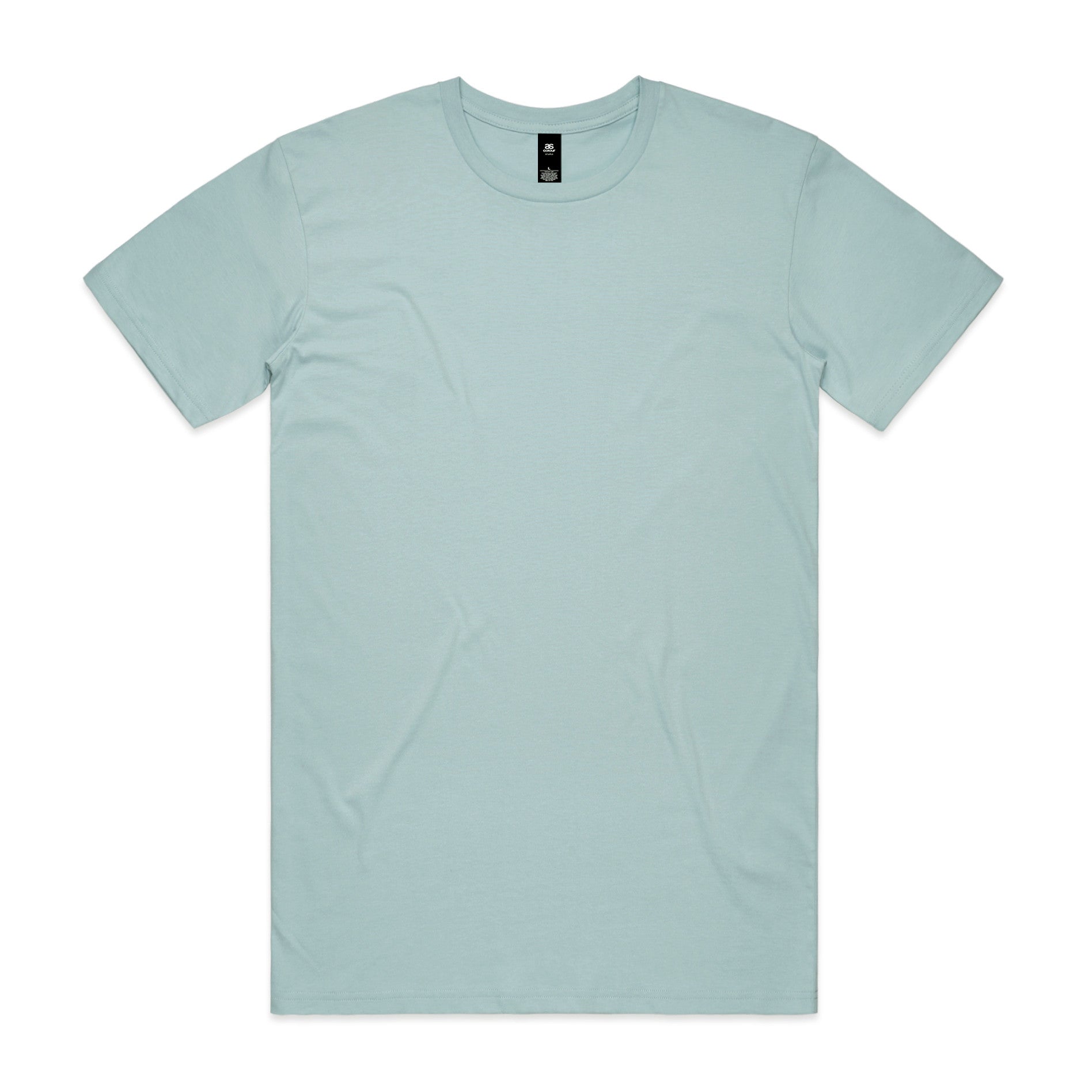 AS Colour Staple Tee 5001 - Pale Blue Front - Custom Printed - Print Blanc