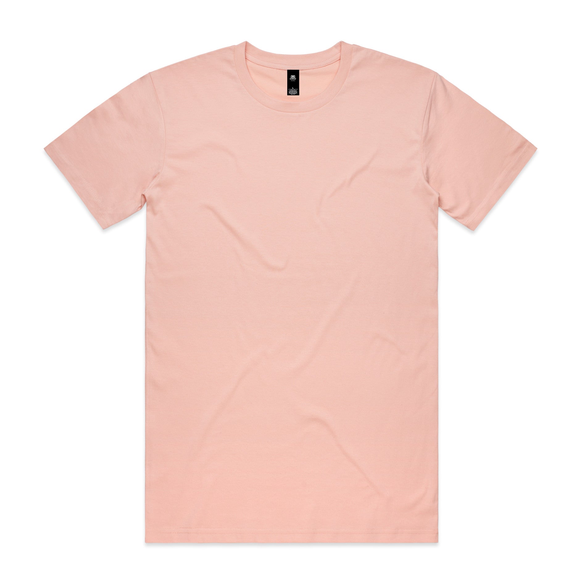 AS Colour Staple Tee 5001 - Pale Pink Front - Custom Printed - Print Blanc