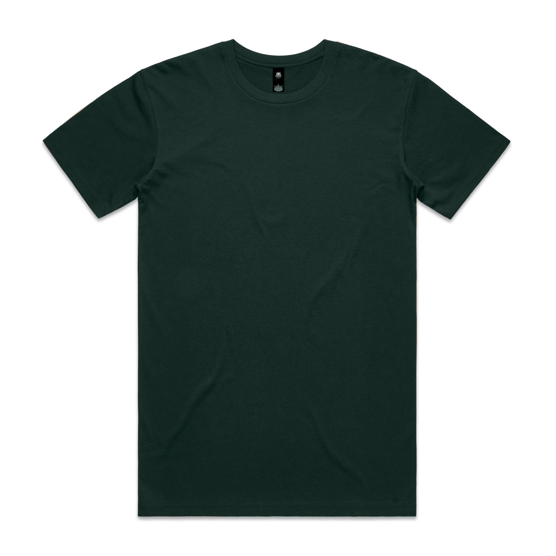 AS Colour Staple Tee 5001 - Pine Green Front - Custom Printed - Print Blanc