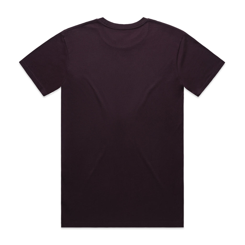 AS Colour Staple Tee 5001 - Plum Back - Custom Printed - Print Blanc