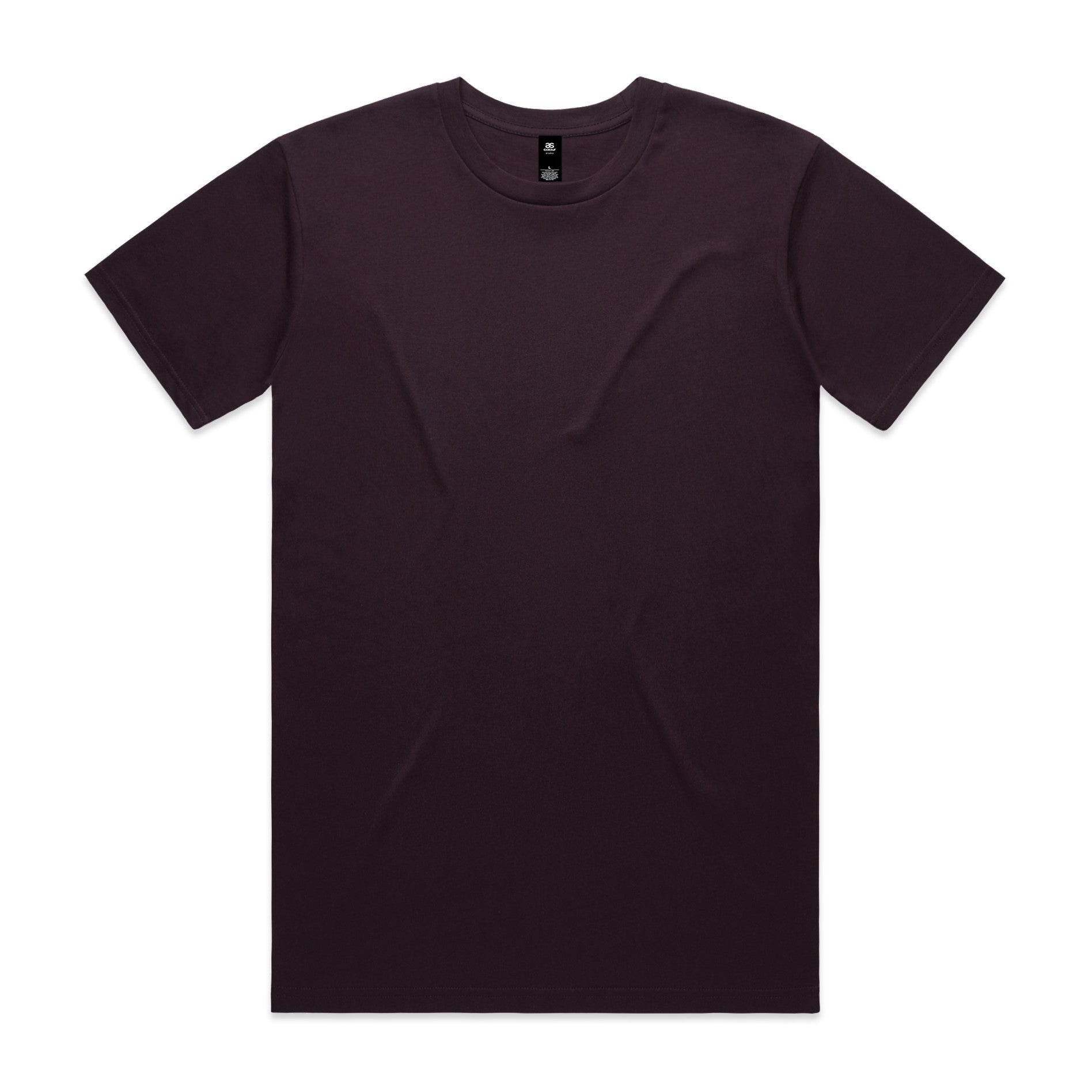 AS Colour Staple Tee 5001 - Plum Front - Custom Printed - Print Blanc