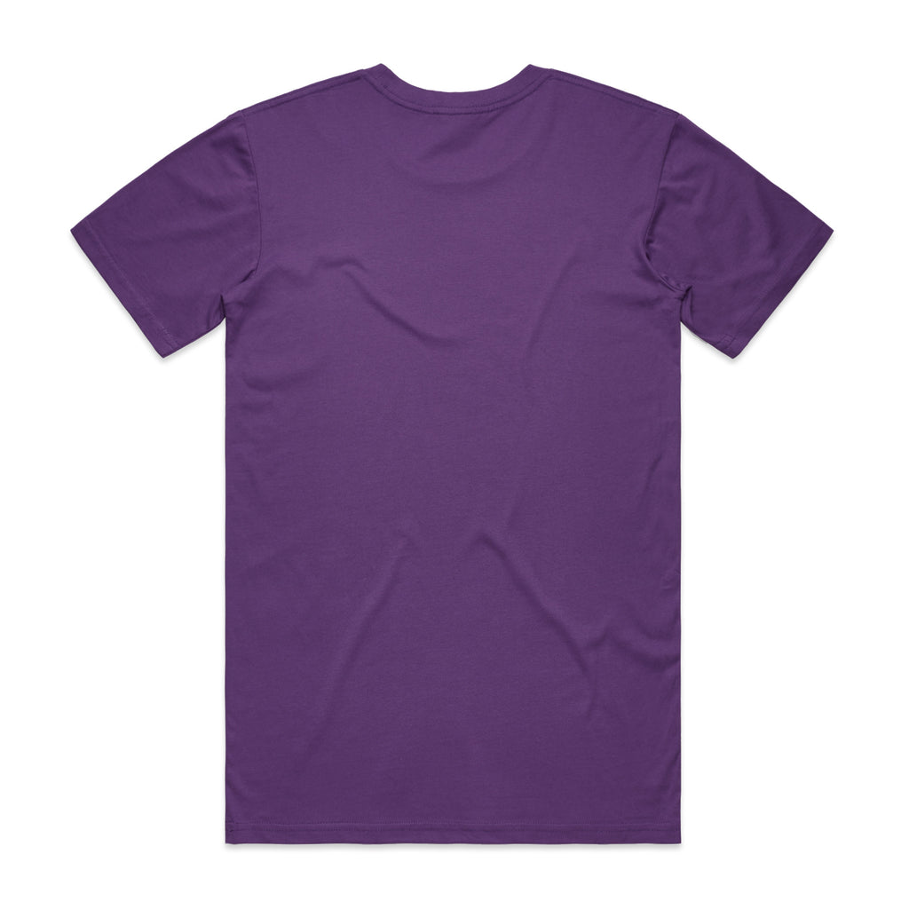 AS Colour Staple Tee 5001 - Purple Back - Custom Printed - Print Blanc