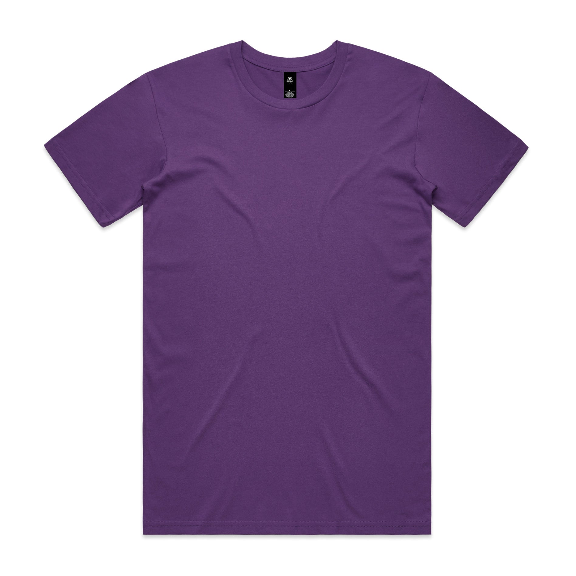AS Colour Staple Tee 5001 - Purple Front - Custom Printed - Print Blanc