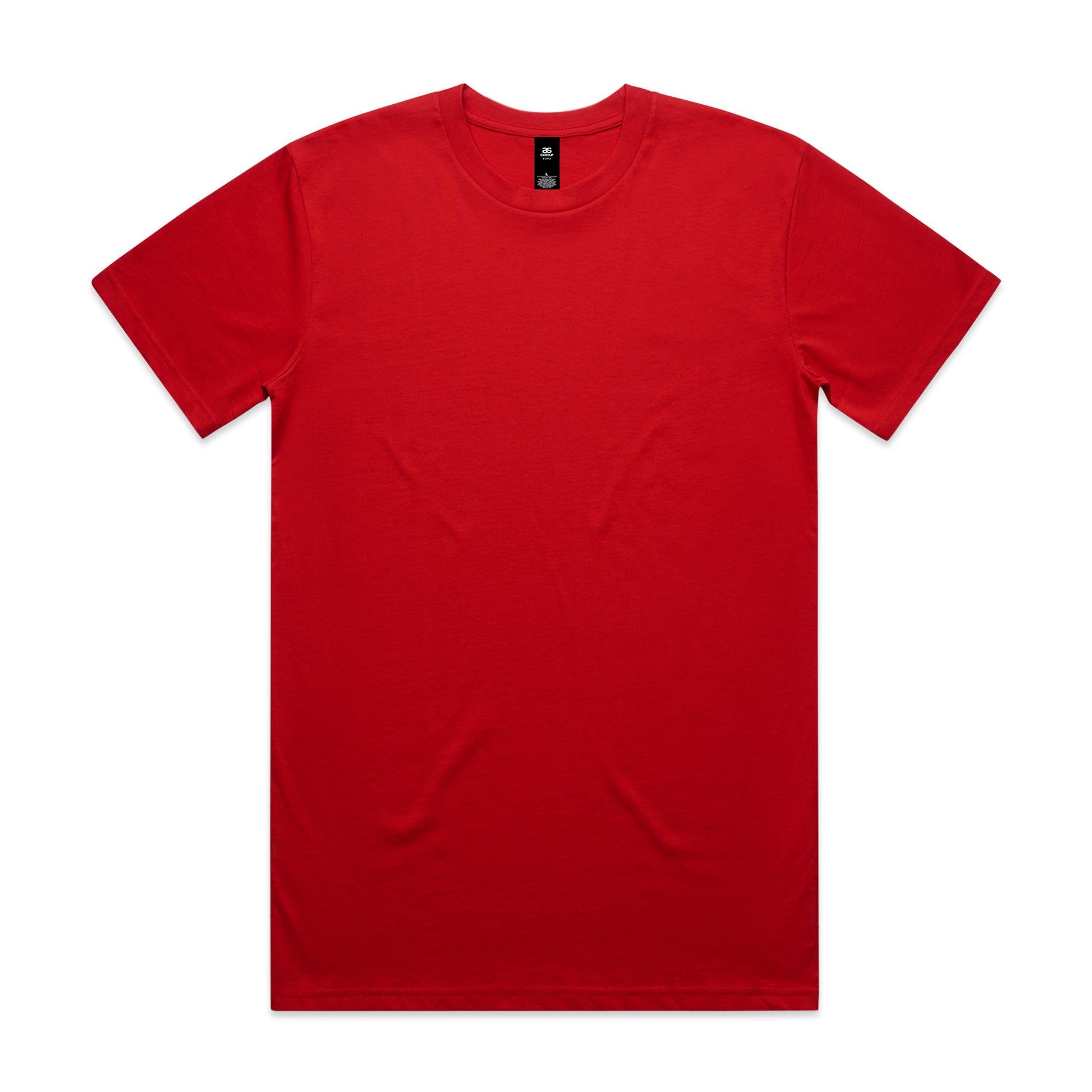 AS Colour Staple Tee 5001 - Red Front - Custom Printed - Print Blanc