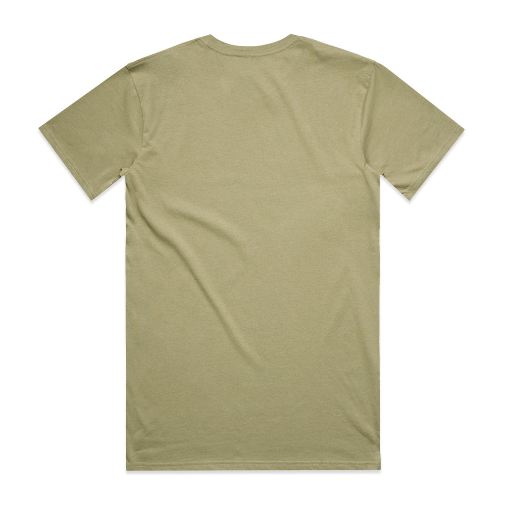 AS Colour Staple Tee 5001 - Safari Back - Custom Printed - Print Blanc