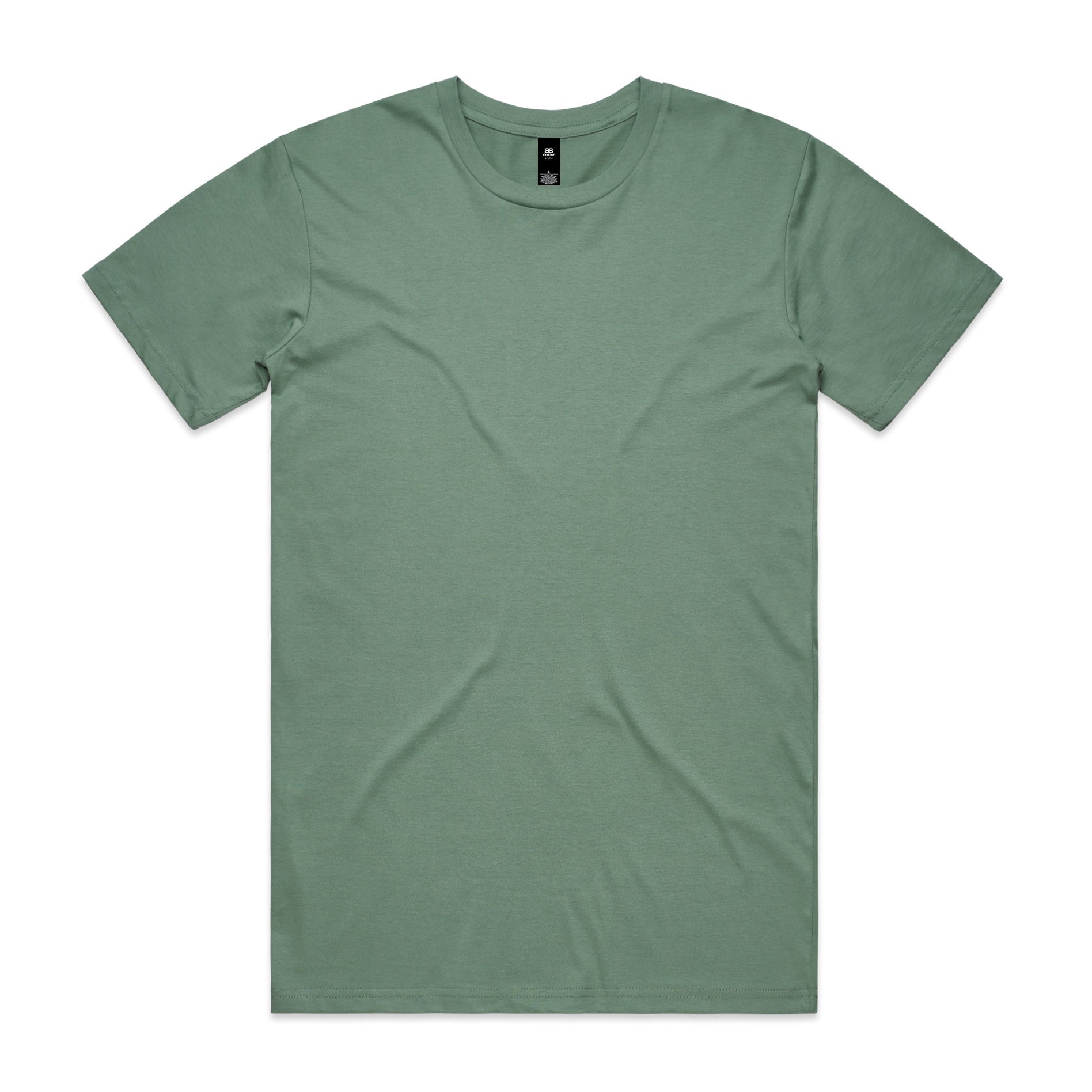 AS Colour Staple Tee 5001 - Sage Front - Custom Printed - Print Blanc