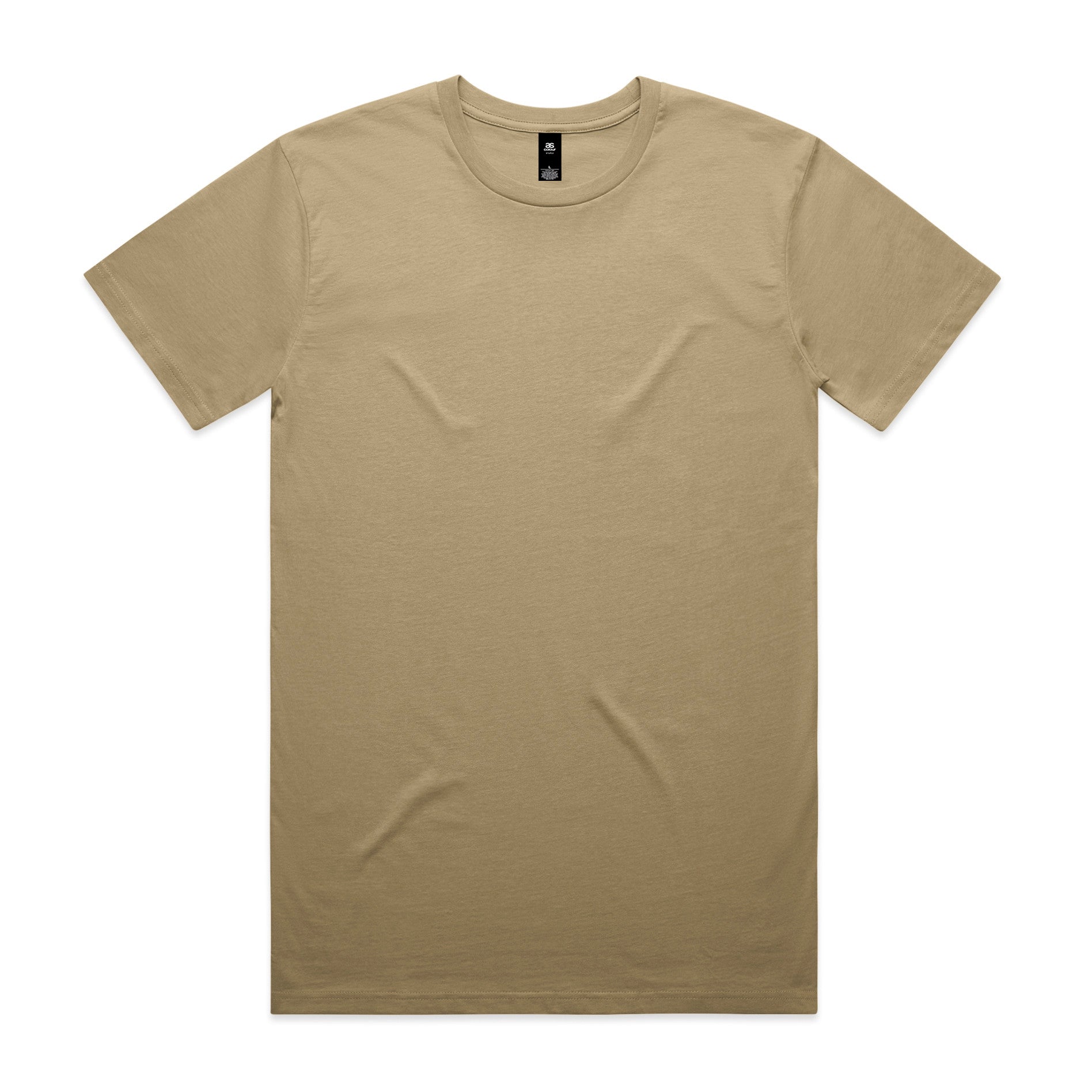 AS Colour Staple Tee 5001 - Sand Front - Custom Printed - Print Blanc