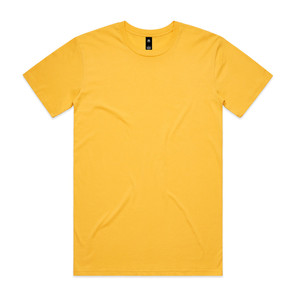 AS Colour Staple Tee 5001 - Yellow Front - Custom Printed - Print Blanc