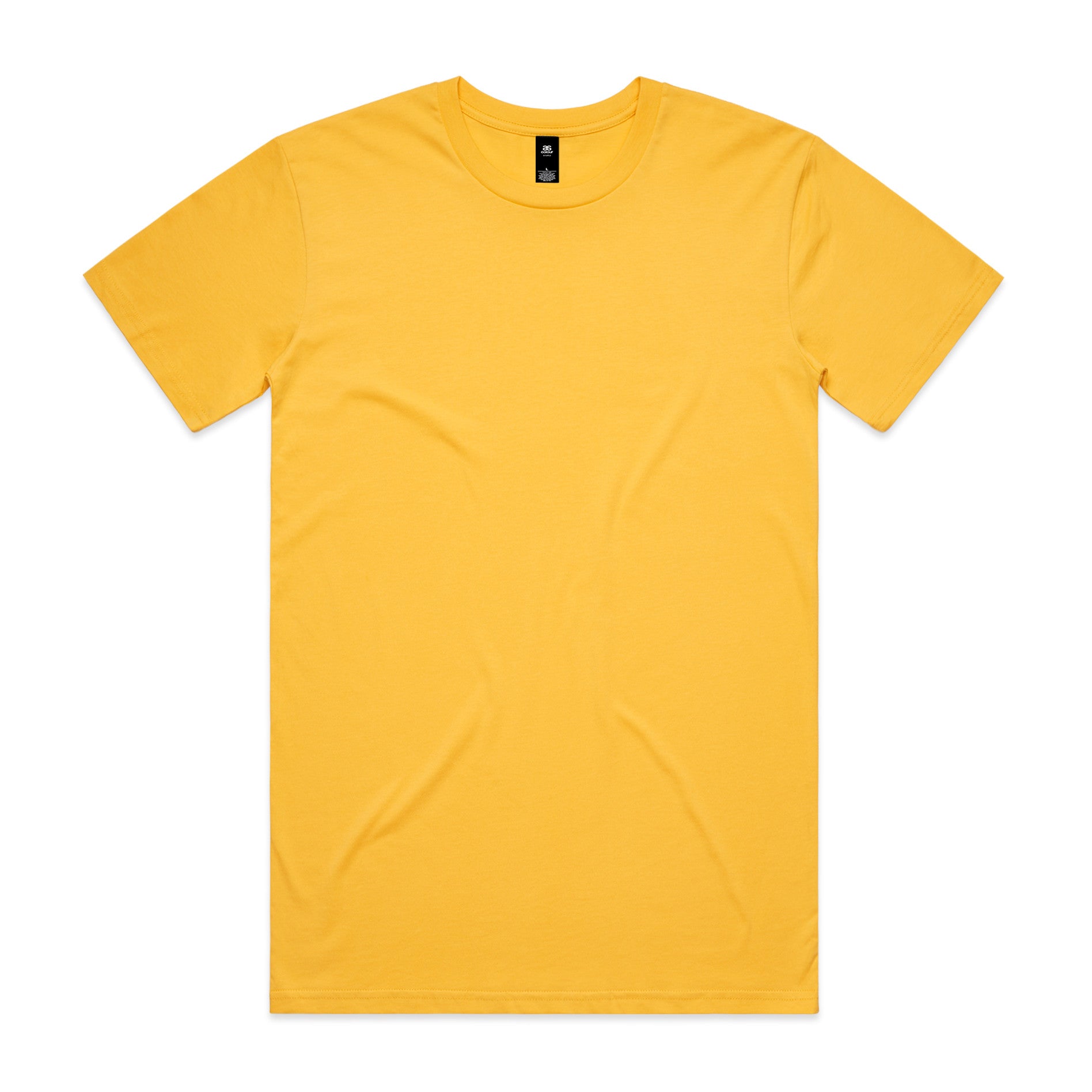 AS Colour Staple Tee 5001 - Yellow Front - Custom Printed - Print Blanc