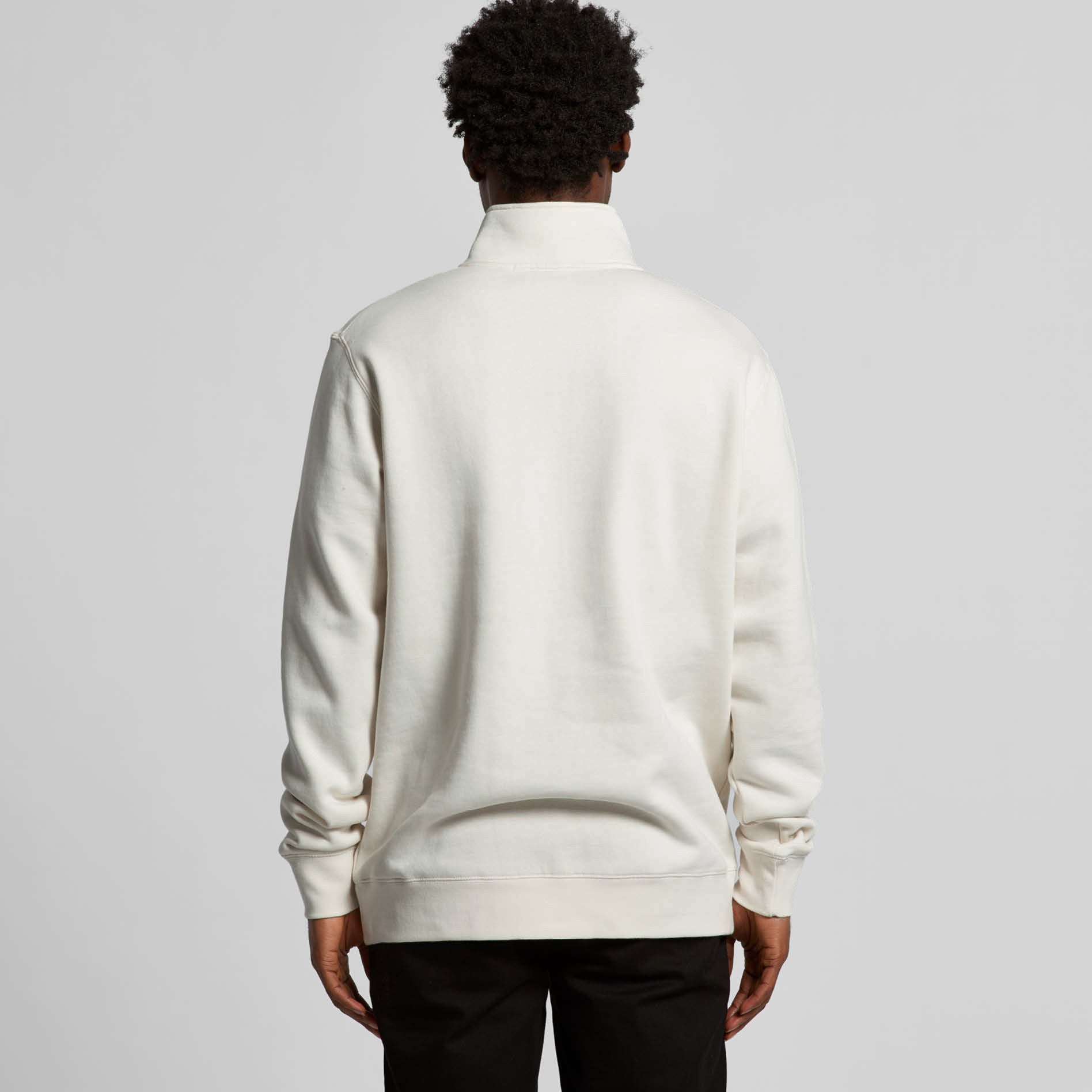 AS Colour Stencil Half Zip Crew 5125 - 5125 Half Zip Crew Back - Custom Printed - Print Blanc