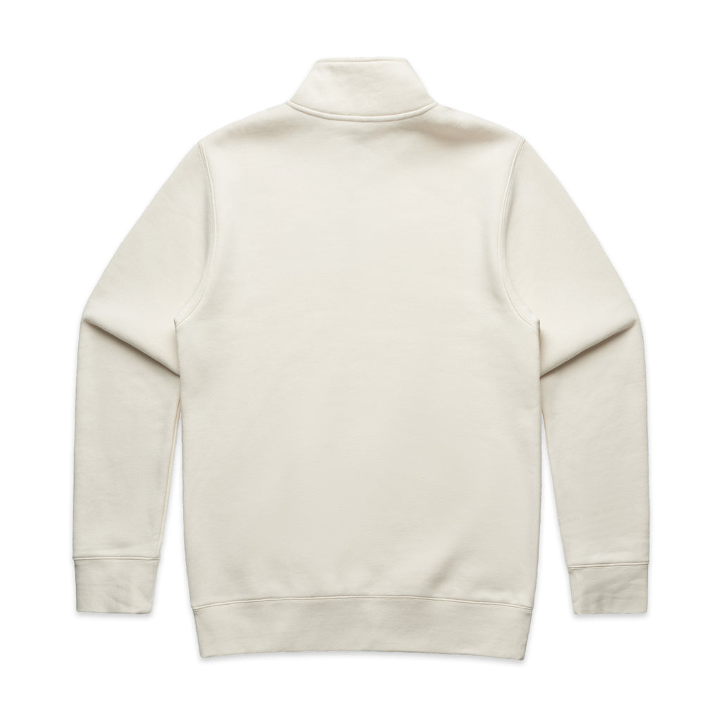 AS Colour Stencil Half Zip Crew 5125 - 5125 Half Zip Crew Ecru Back - Custom Printed - Print Blanc