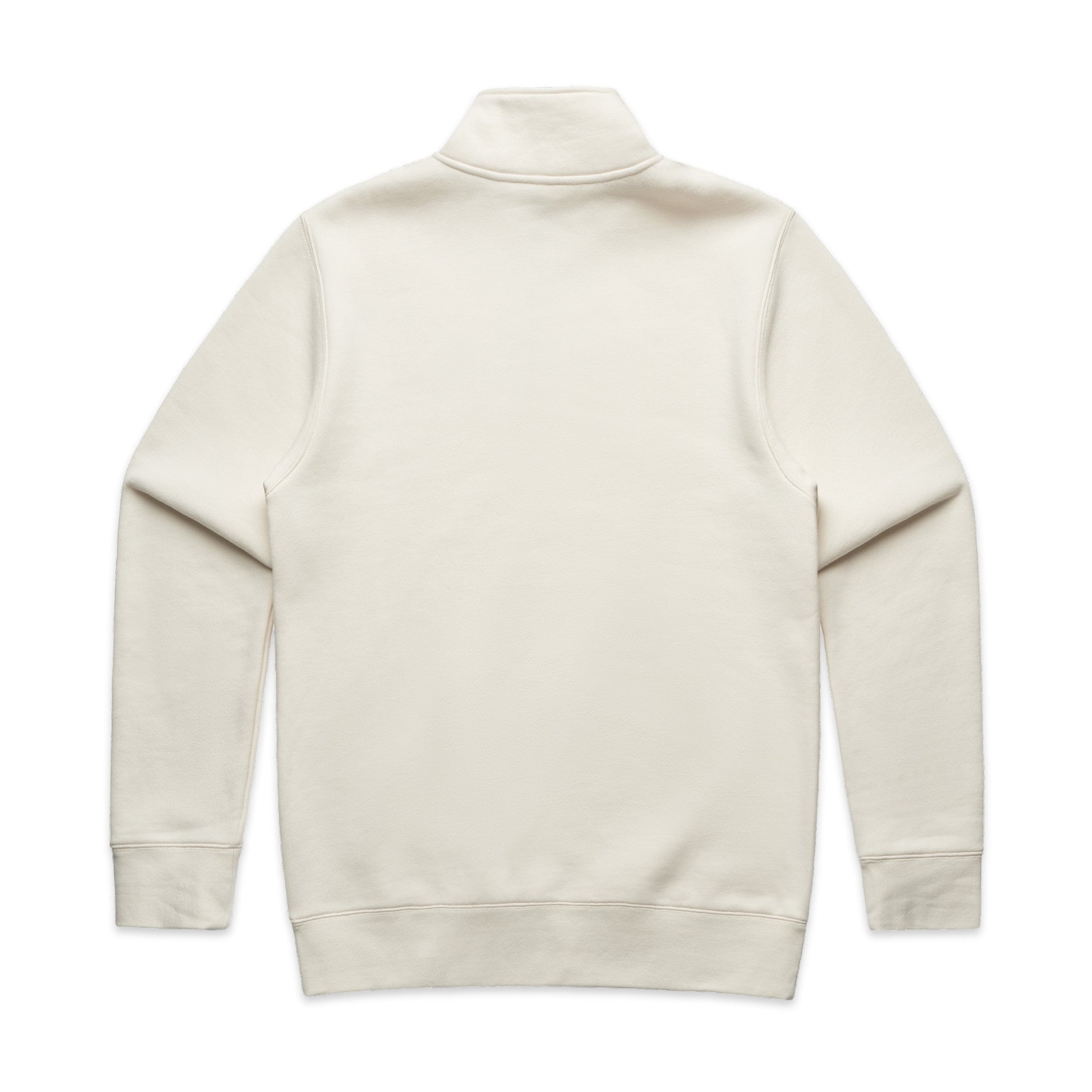 AS Colour Stencil Half Zip Crew 5125 - 5125 Half Zip Crew Ecru Back - Custom Printed - Print Blanc