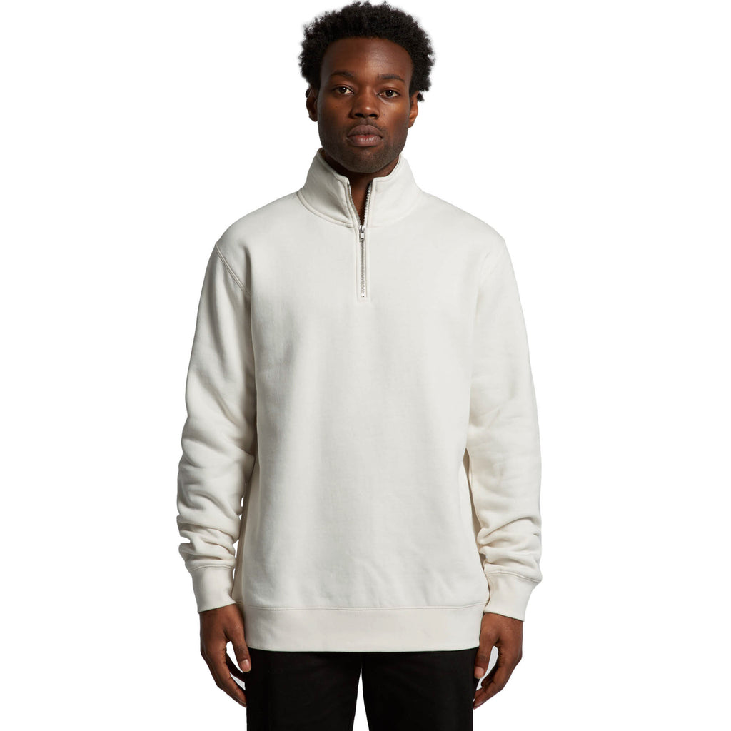 AS Colour Stencil Half Zip Crew 5125 - 5125 Half Zip Crew Front - Custom Printed - Print Blanc
