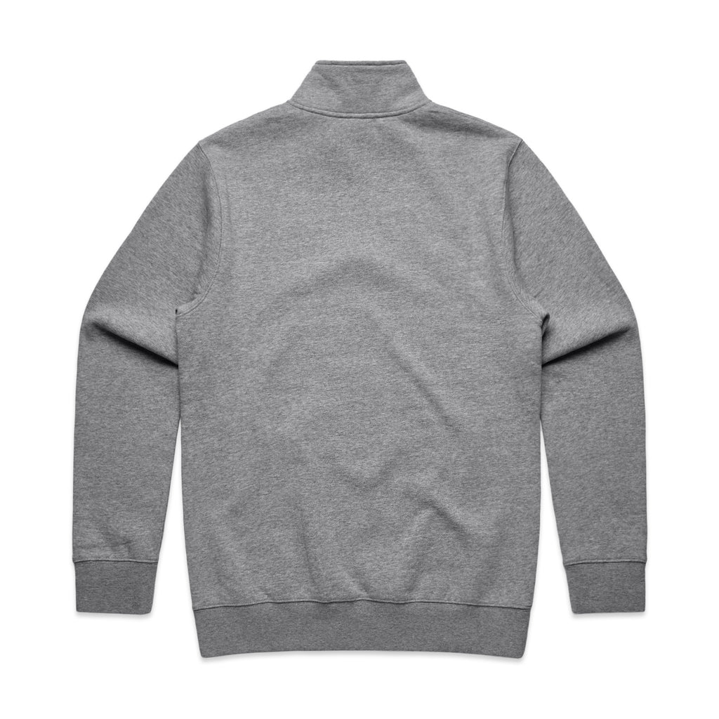 AS Colour Stencil Half Zip Crew 5125 - 5125 Half Zip Crew Grey Marle Back - Custom Printed - Print Blanc