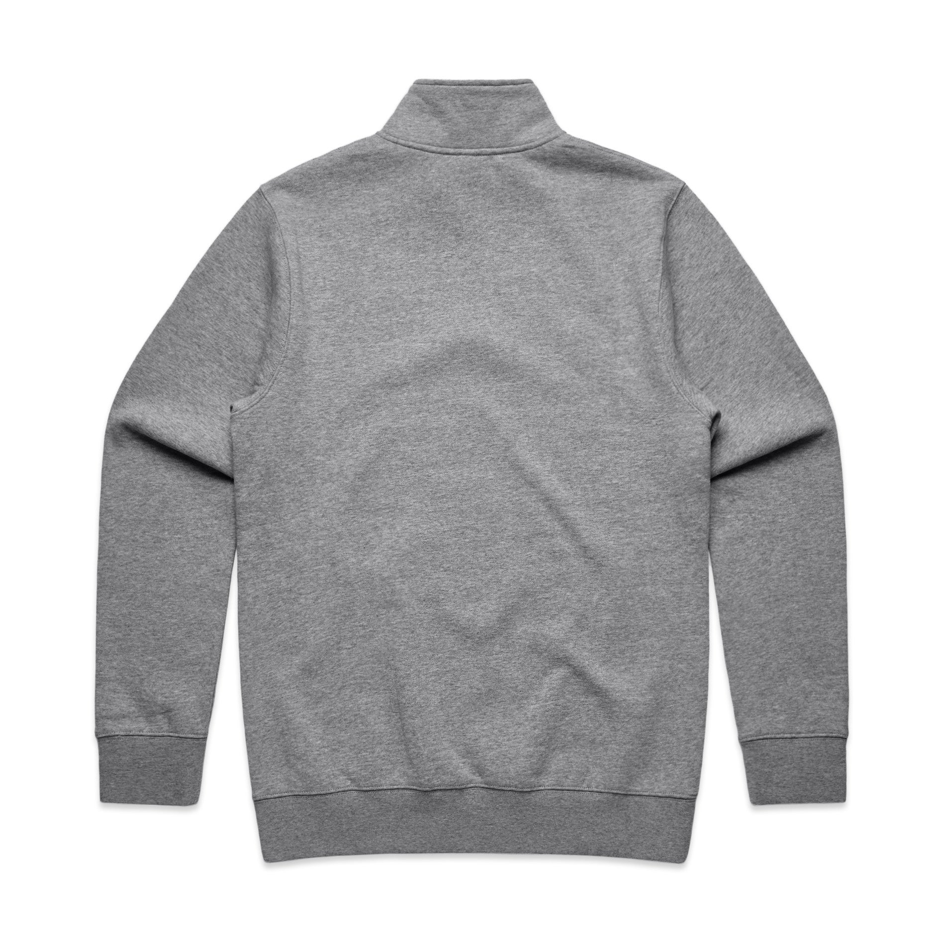 AS Colour Stencil Half Zip Crew 5125 - 5125 Half Zip Crew Grey Marle Back - Custom Printed - Print Blanc