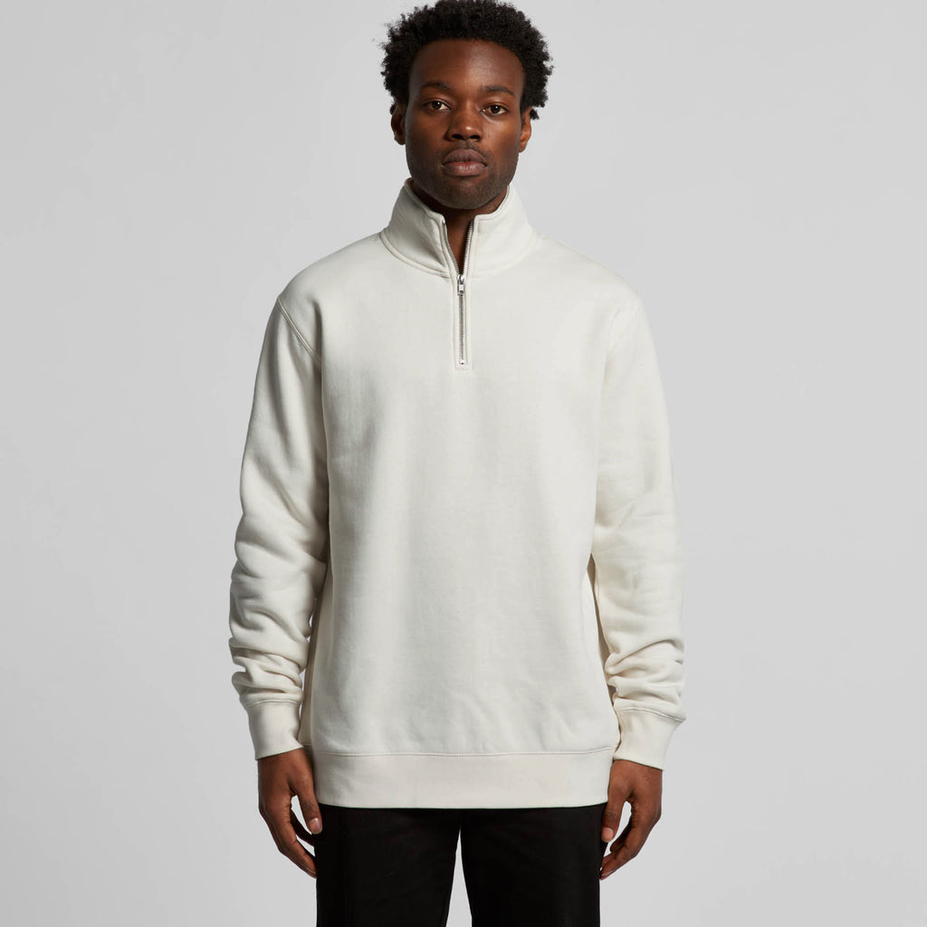 AS Colour Stencil Half Zip Crew 5125 - 5125 Half Zip Crew Main - Custom Printed - Print Blanc