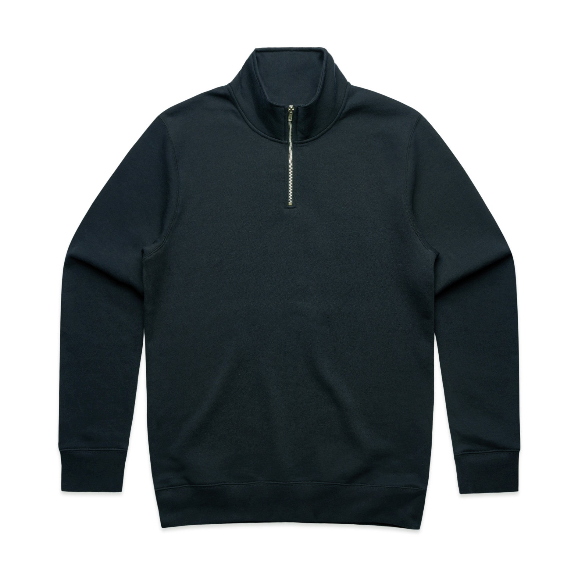 AS Colour Stencil Half Zip Crew 5125 - 5125 Half Zip Crew Navy Front - Custom Printed - Print Blanc